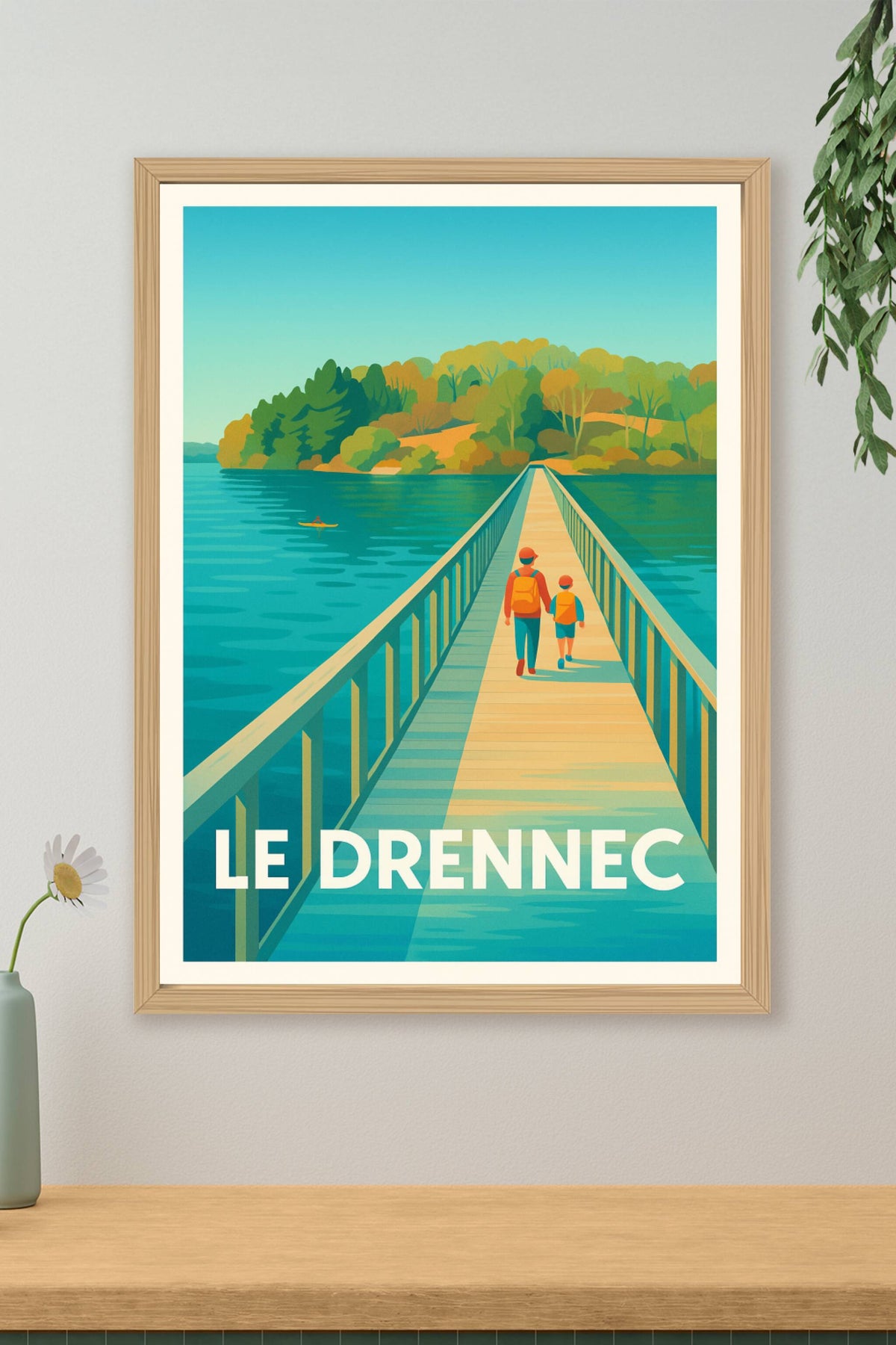 Affiche Le Drennec — Une invitation à la balade en bord de mer · poster d'art de Le Drennec