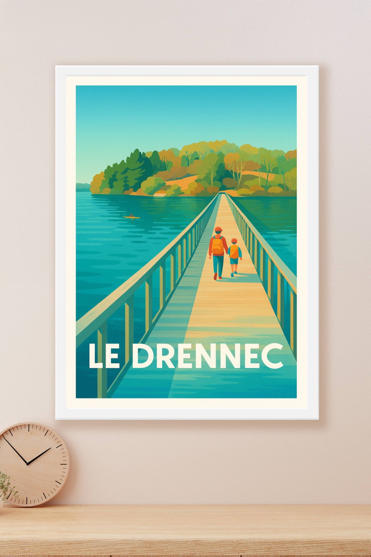 Affiche Le Drennec — Une invitation à la balade en bord de mer · poster d'art de Le Drennec