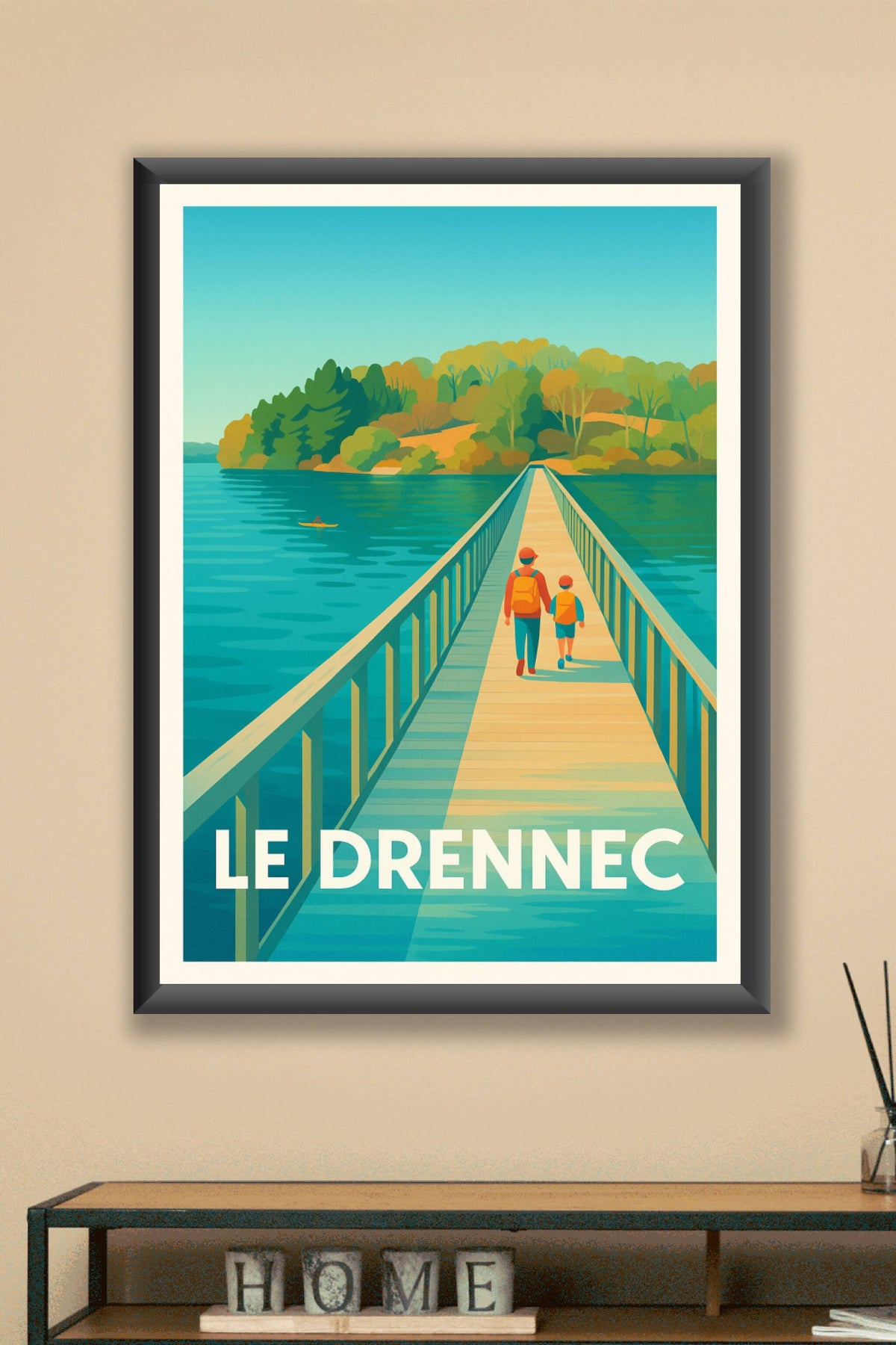 Affiche Le Drennec — Une invitation à la balade en bord de mer · poster d'art de Le Drennec