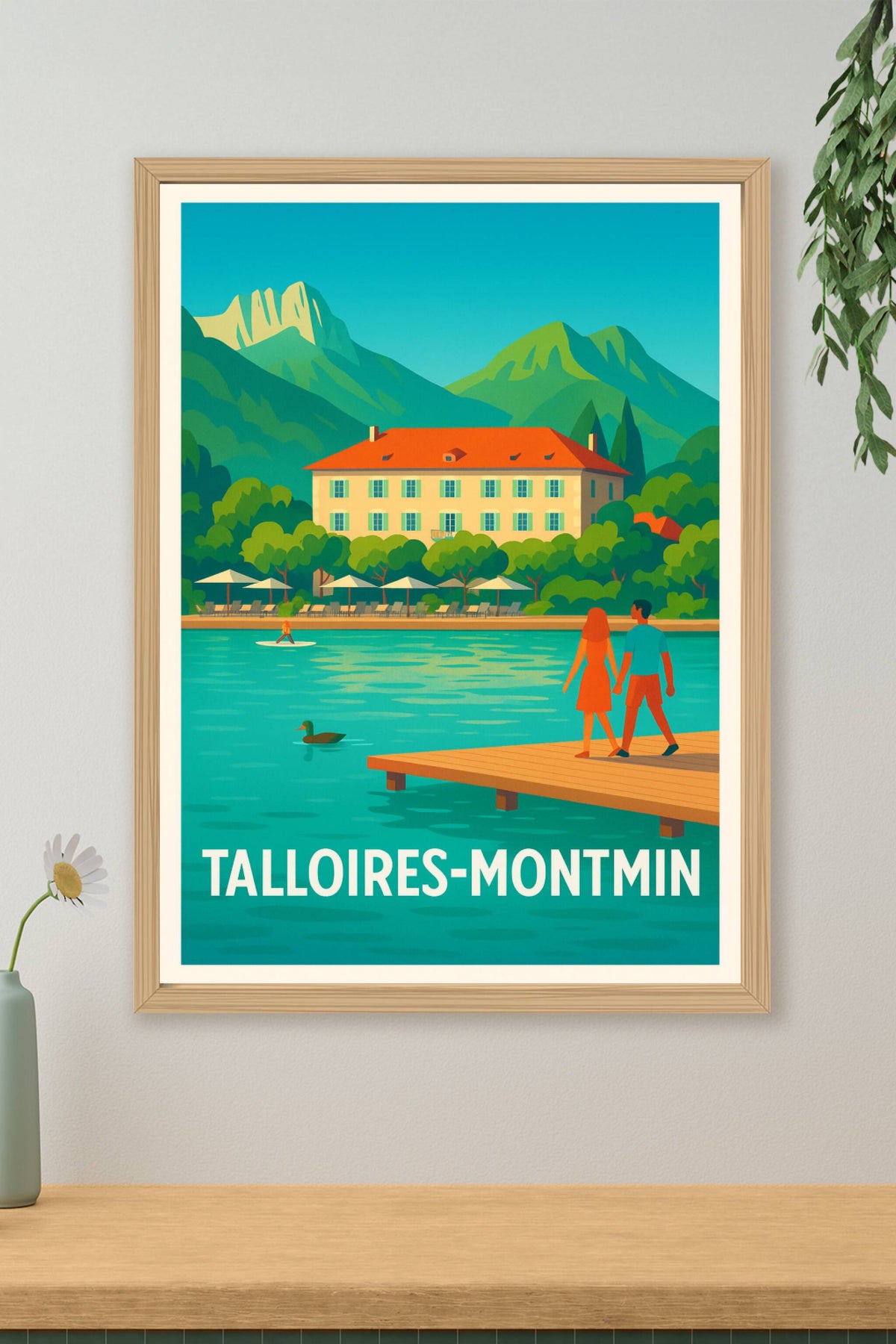 Affiche Talloires-Montmin — Charme naturel au bord du lac · poster d'art de Talloires-Montmin