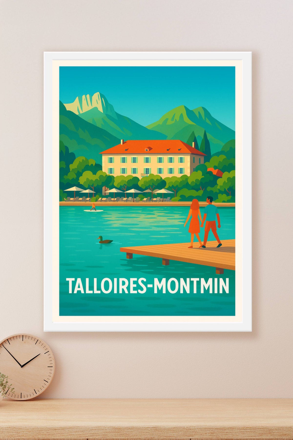 Affiche Talloires-Montmin — Charme naturel au bord du lac · poster d'art de Talloires-Montmin