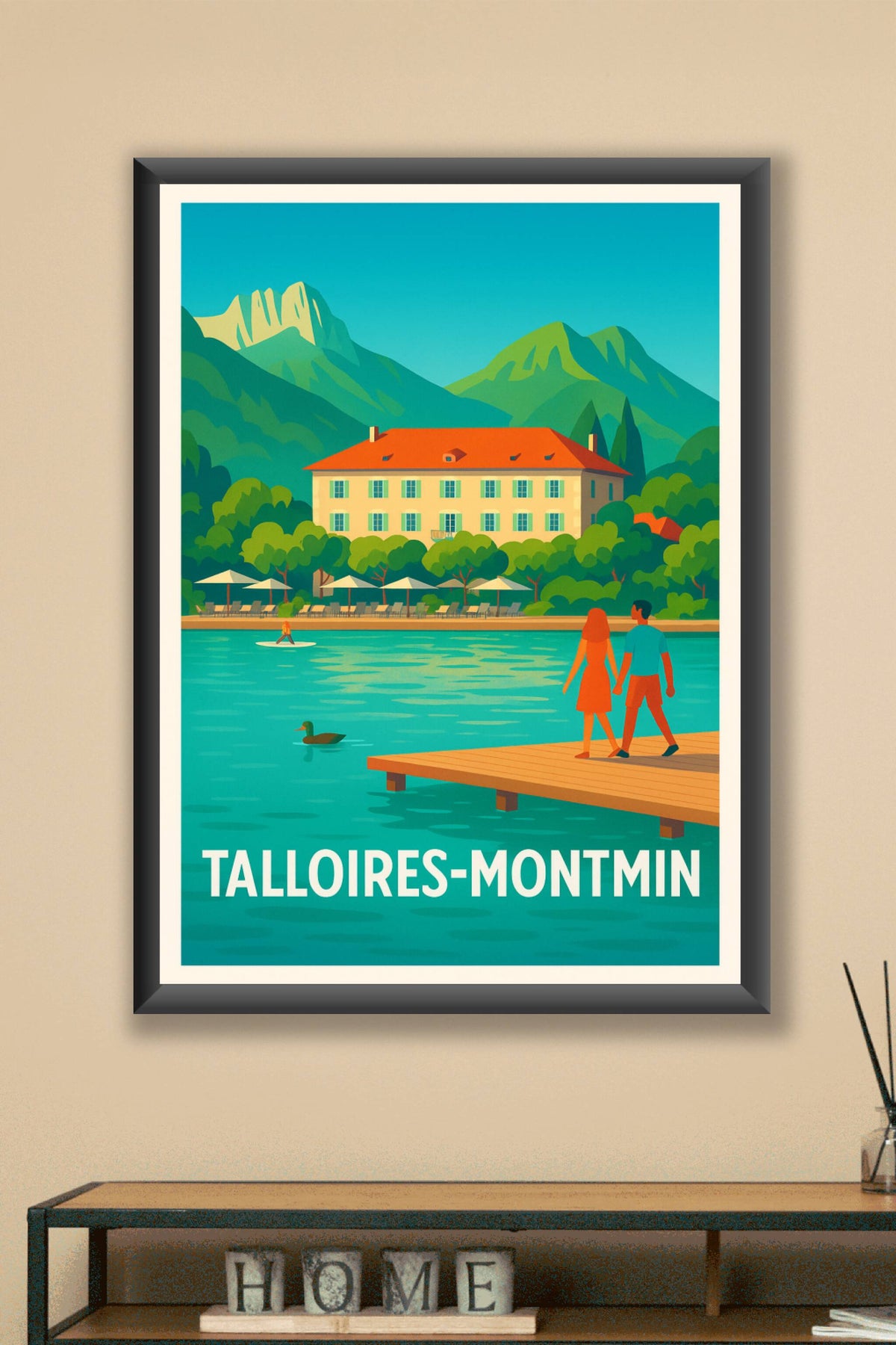 Affiche Talloires-Montmin — Charme naturel au bord du lac · poster d'art de Talloires-Montmin