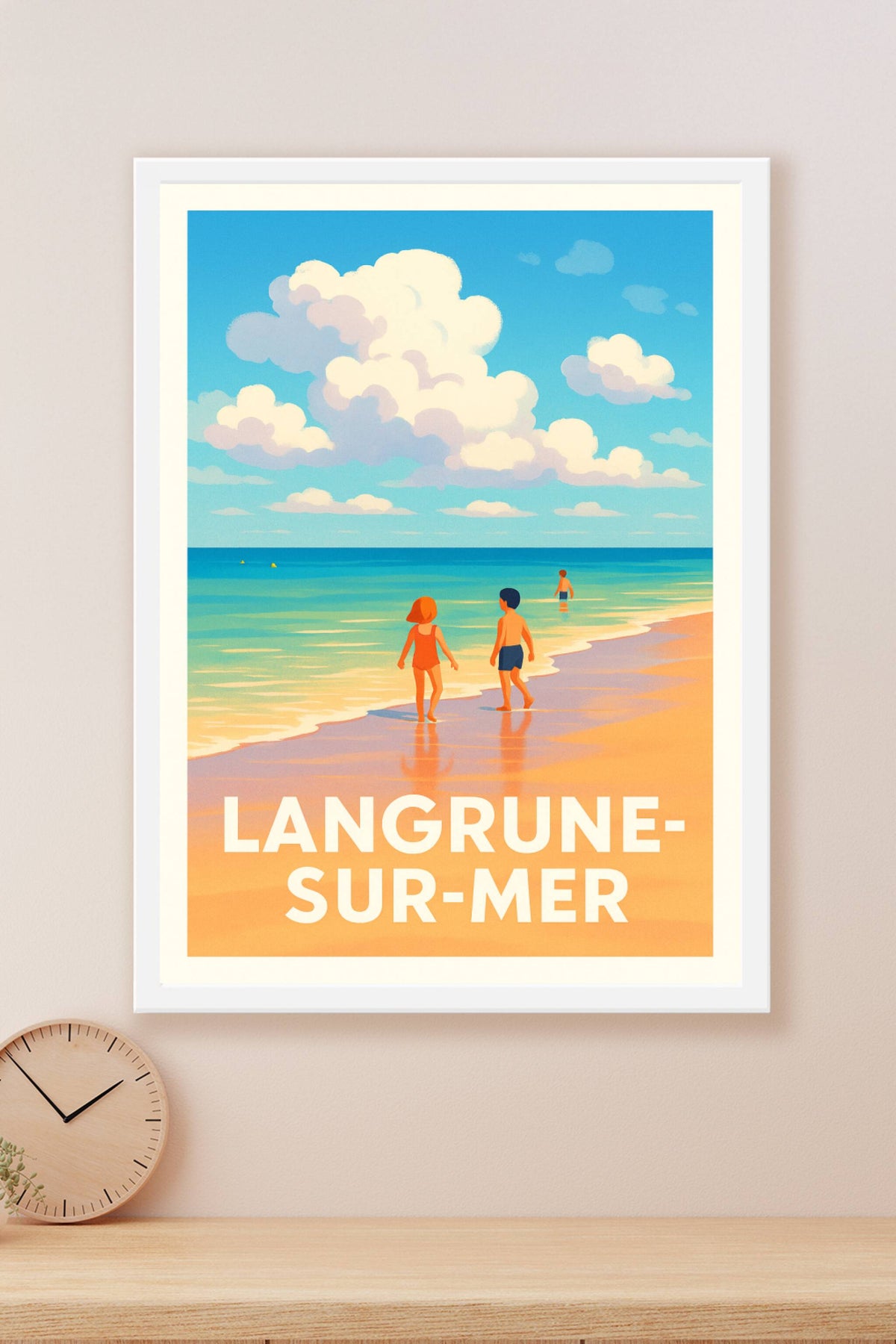 Affiche Langrune-sur-Mer — Douceur et sérénité balnéaire · poster d'art de Langrune-sur-Mer
