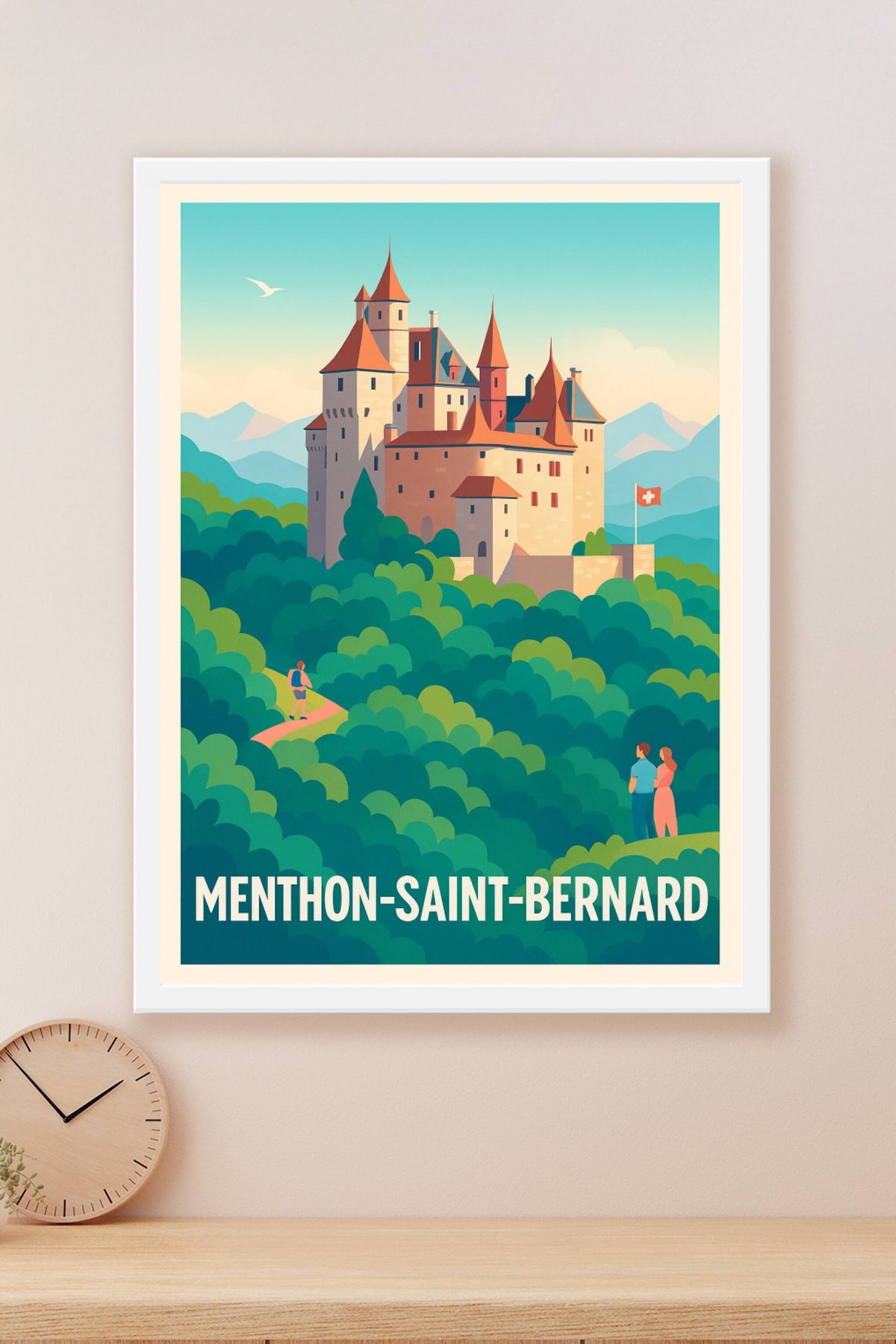 Affiche Menthon-Saint-Bernard — Évasion féerique au château · poster d'art de Menthon-Saint-Bernard