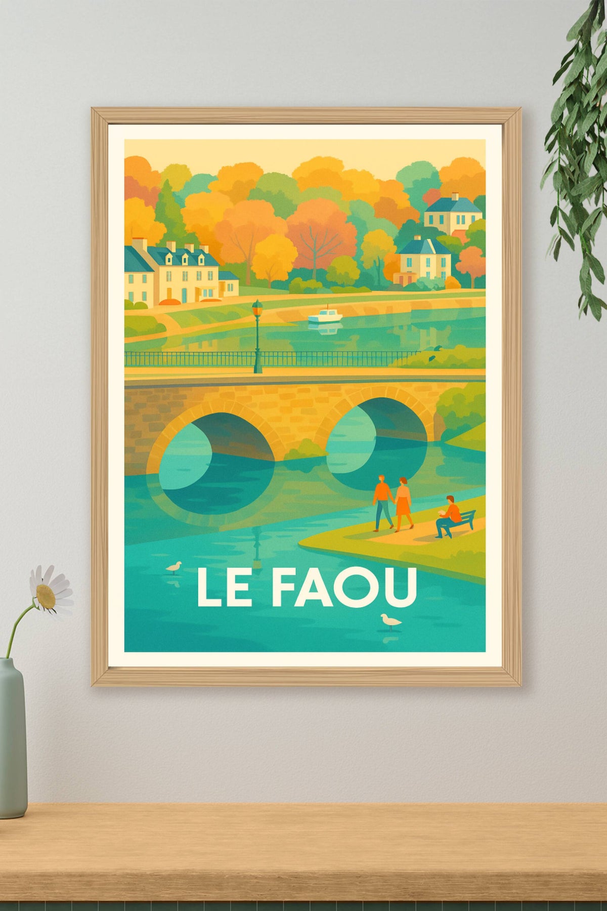 Affiche Le Faou — Charme et sérénité bretonne · poster d'art de Le Faou