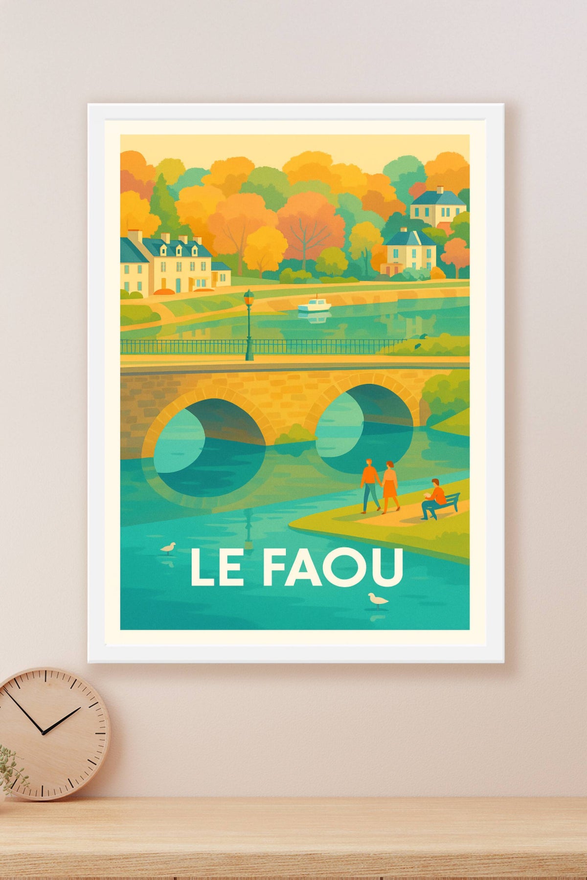Affiche Le Faou — Charme et sérénité bretonne · poster d'art de Le Faou