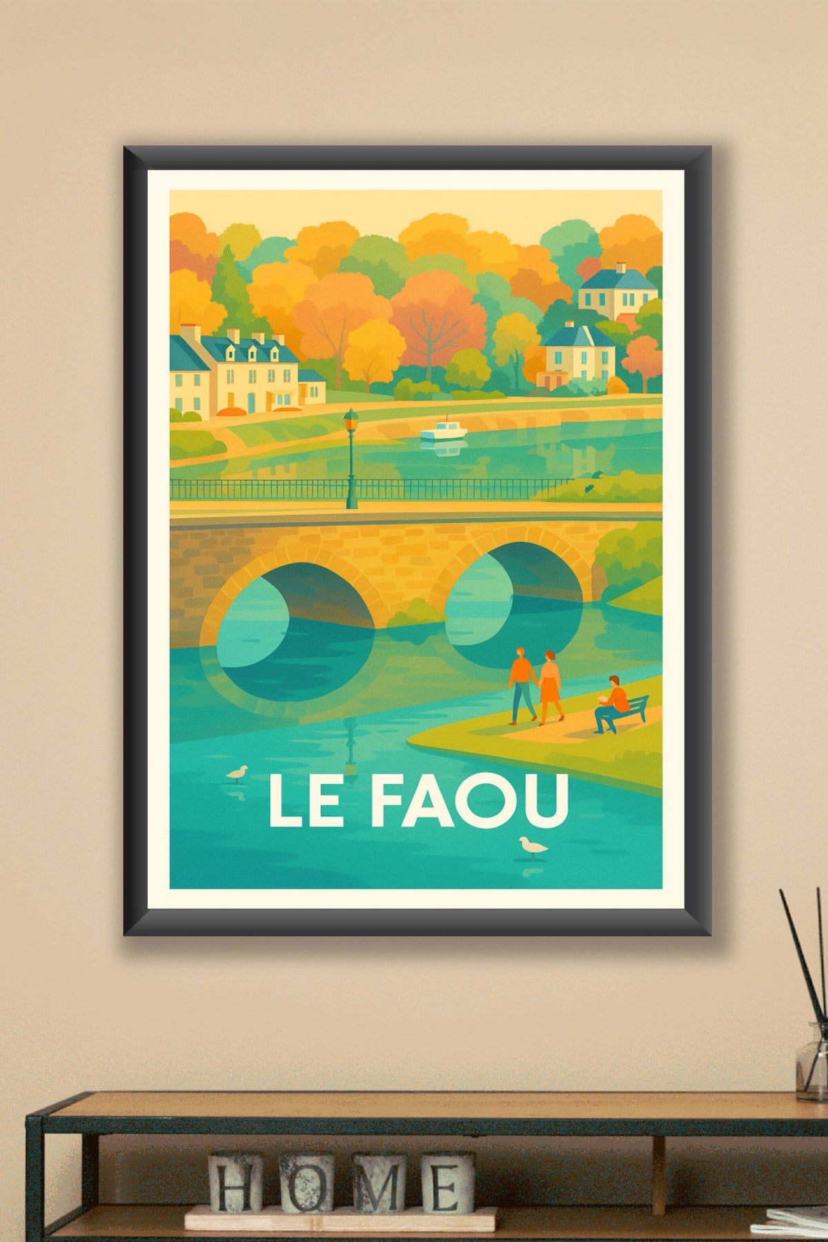 Affiche Le Faou — Charme et sérénité bretonne · poster d'art de Le Faou