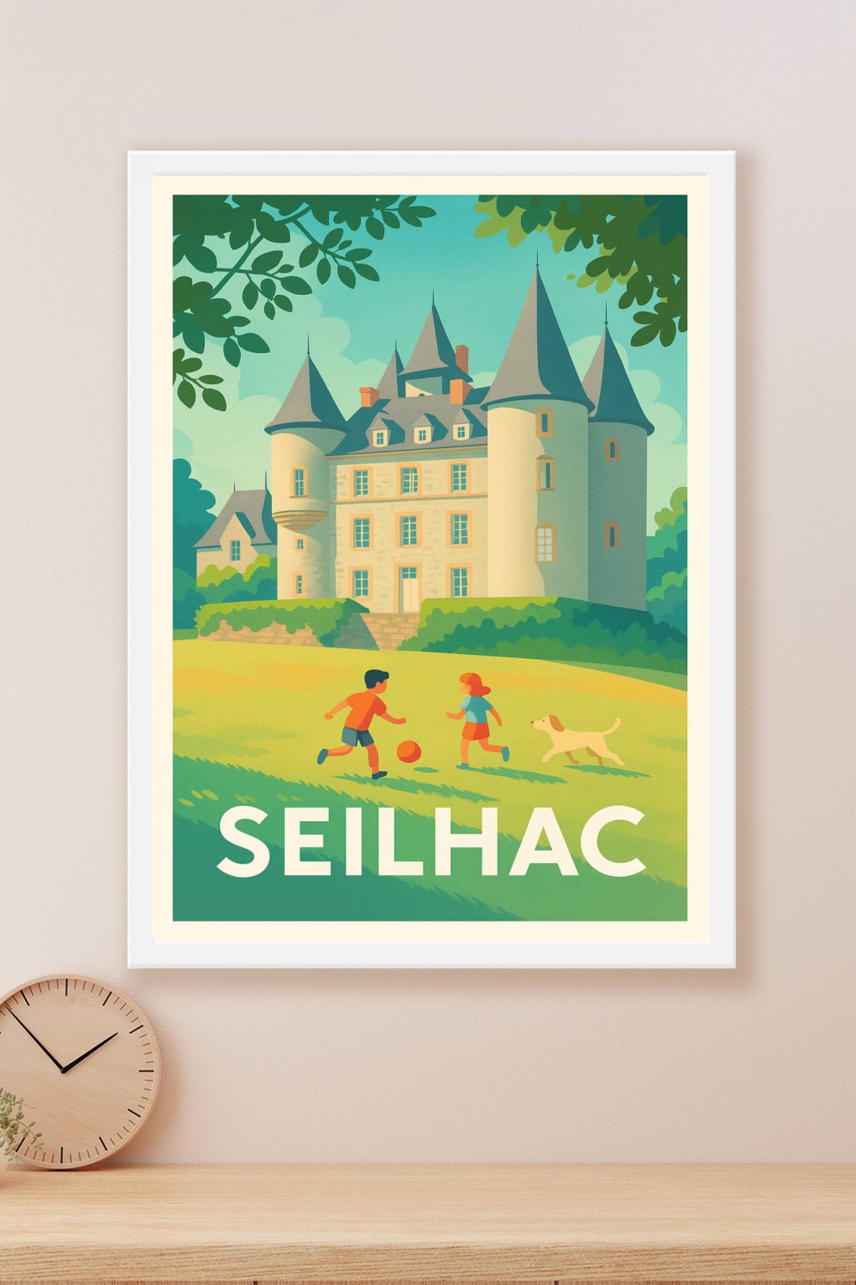 Affiche Seilhac — Charme et sérénité au Château · poster d'art de Seilhac