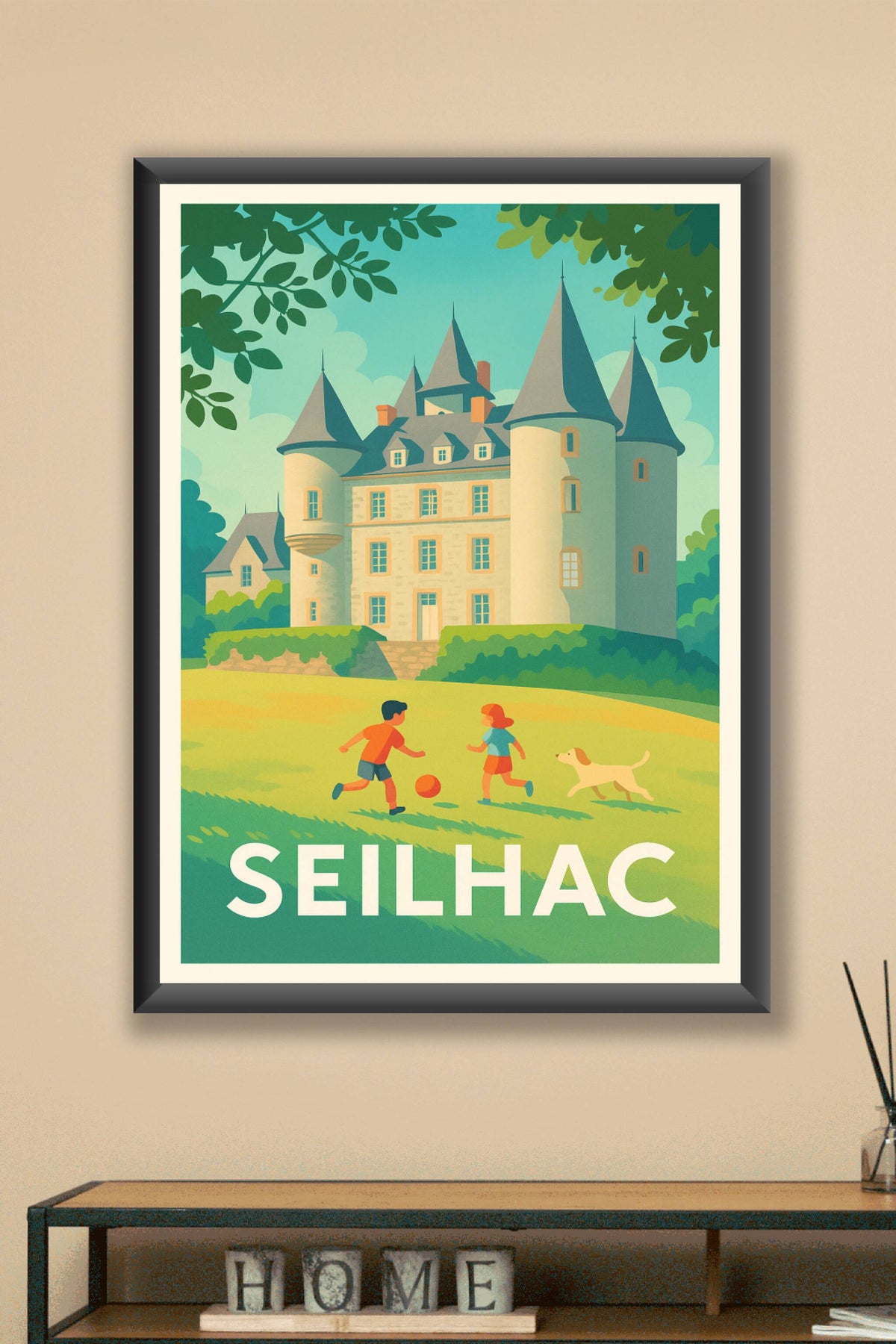 Affiche Seilhac — Charme et sérénité au Château · poster d'art de Seilhac