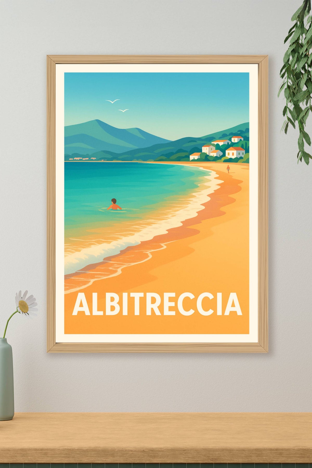 Affiche Albitreccia — Évasion Balnéaire en Méditerranée · poster d'art de Albitreccia
