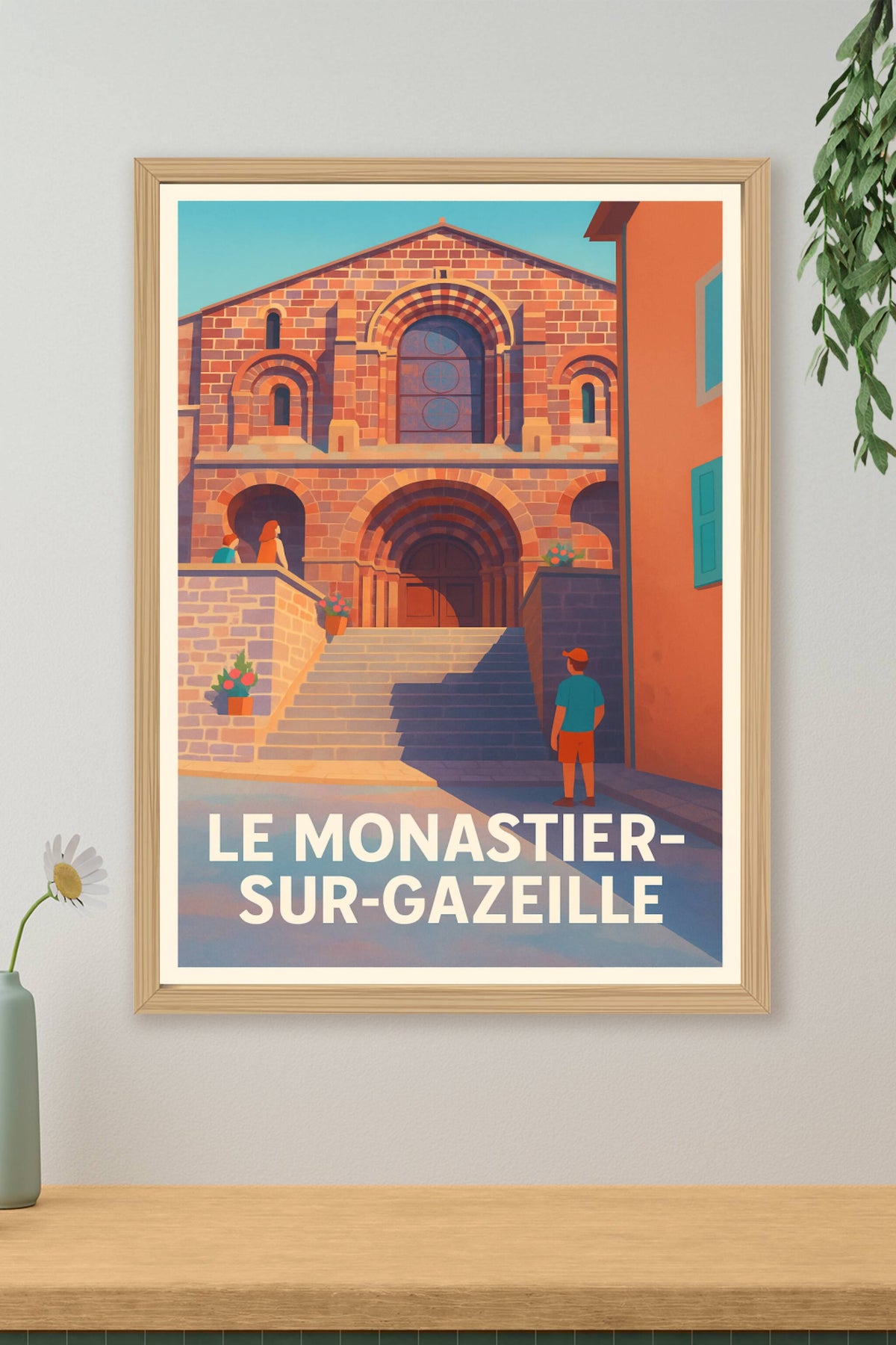 Affiche Le Monastier-sur-Gazeille — Charme historique et lumière douce · poster d'art de Le Monastier-sur-Gazeille