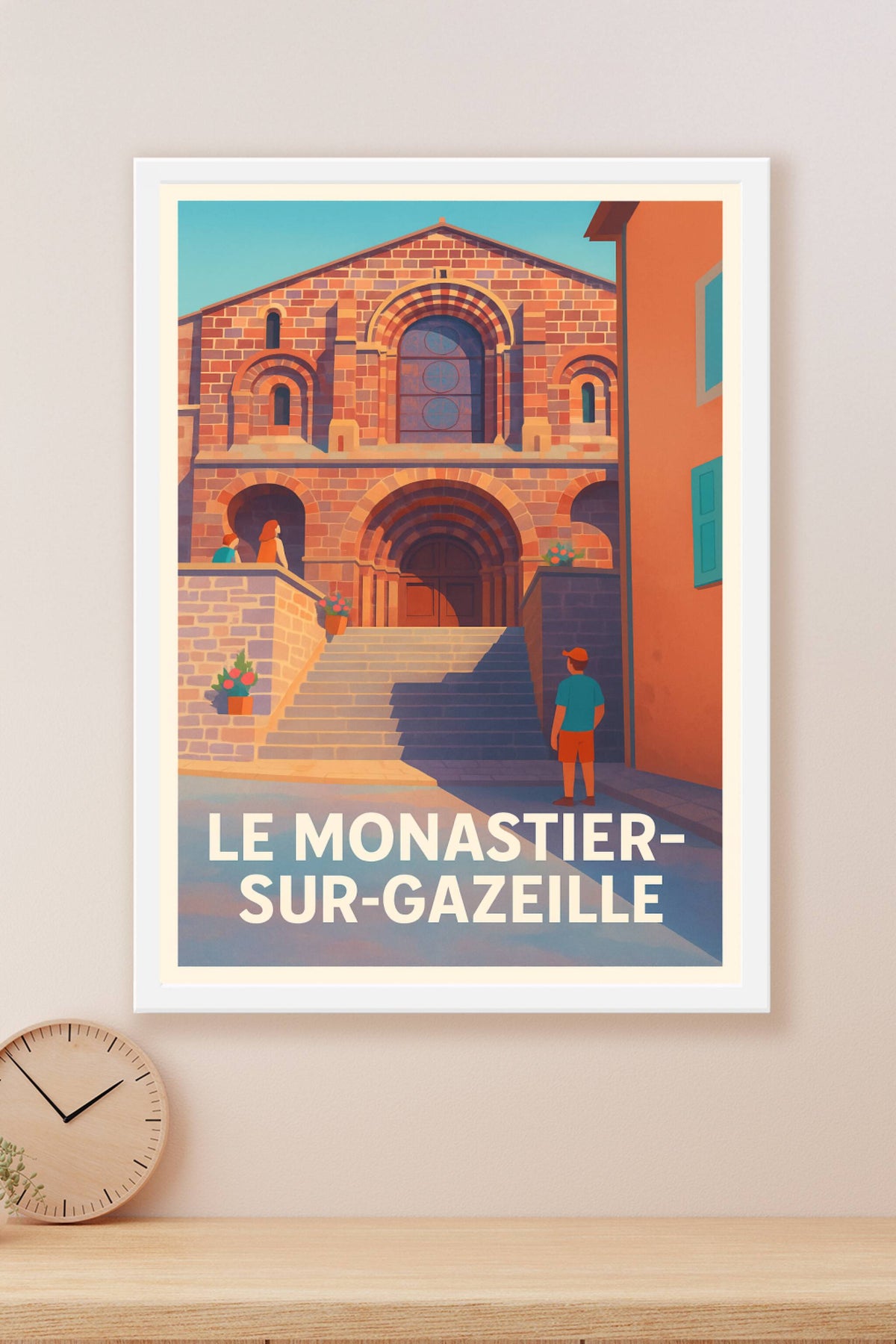 Affiche Le Monastier-sur-Gazeille — Charme historique et lumière douce · poster d'art de Le Monastier-sur-Gazeille
