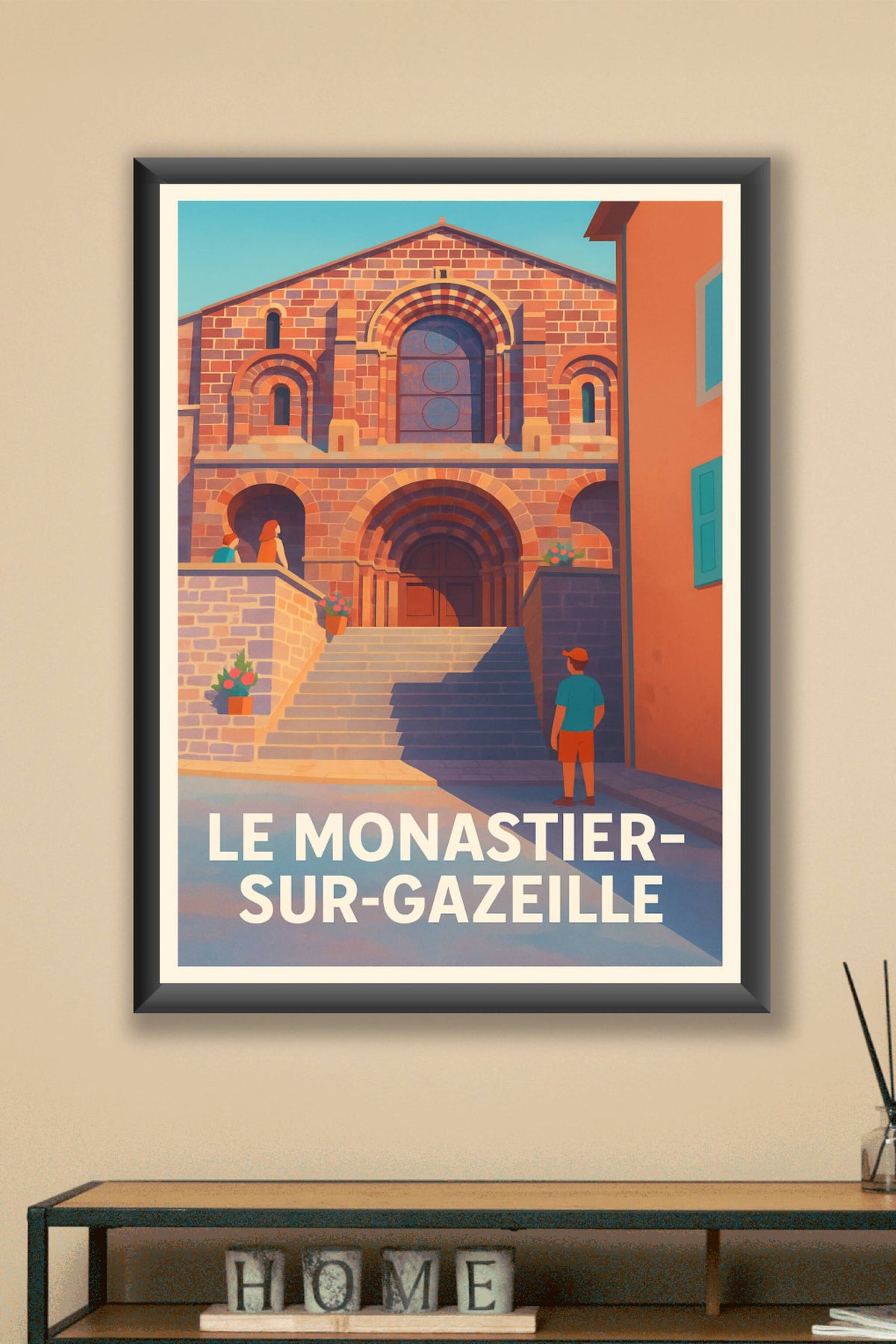 Affiche Le Monastier-sur-Gazeille — Charme historique et lumière douce · poster d'art de Le Monastier-sur-Gazeille