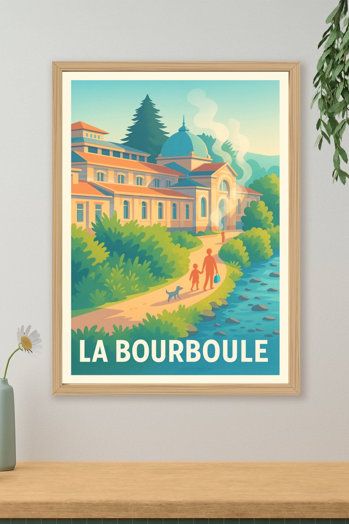 Affiche La Bourboule — Escapade relaxante entre nature et bien-être · poster d'art de La Bourboule