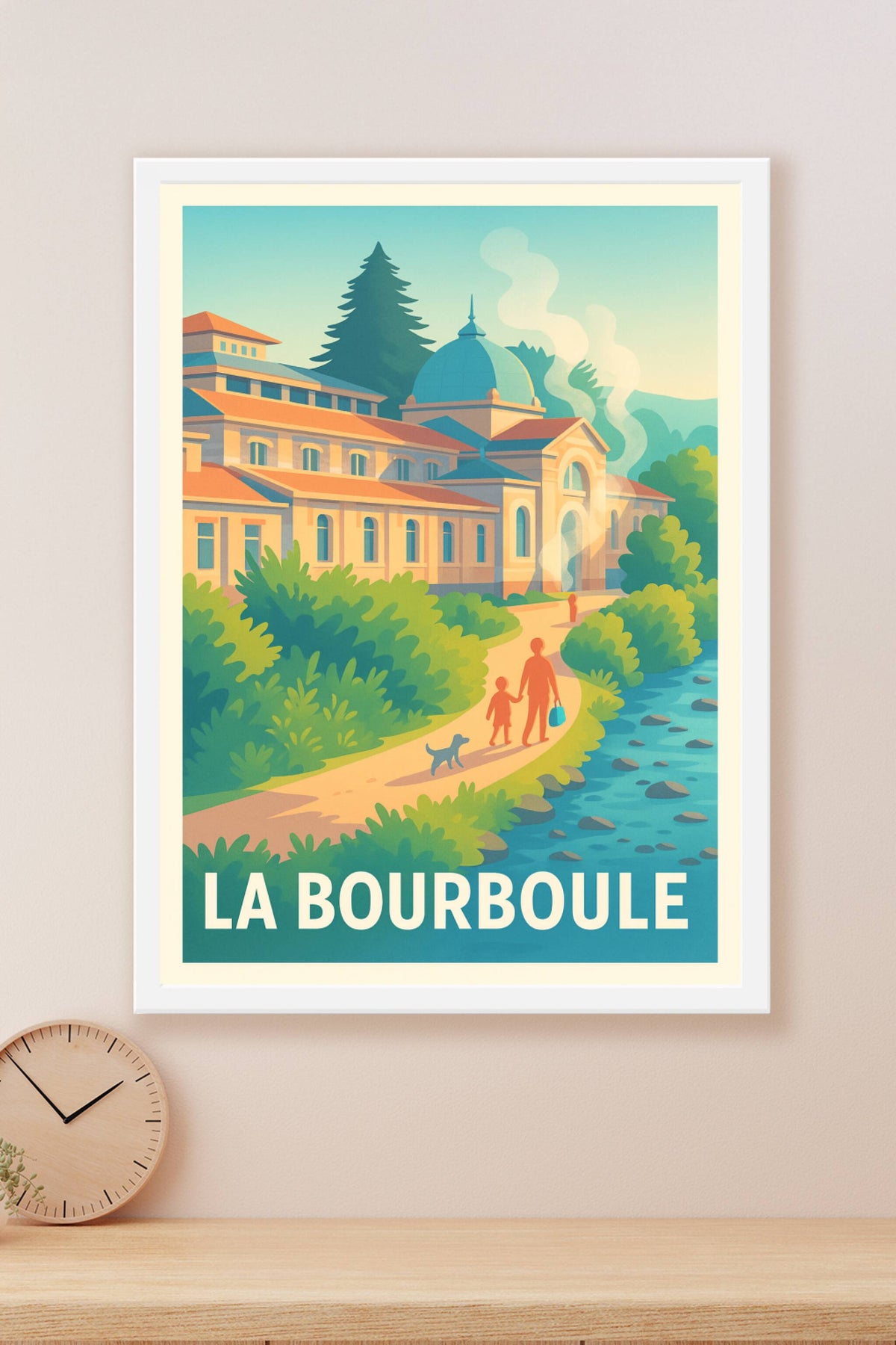 Affiche La Bourboule — Escapade relaxante entre nature et bien-être · poster d'art de La Bourboule