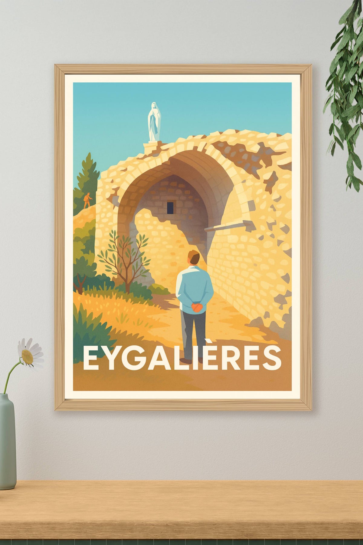 Affiche Eygalières — Le charme authentique provençal · poster d'art de Eygalières