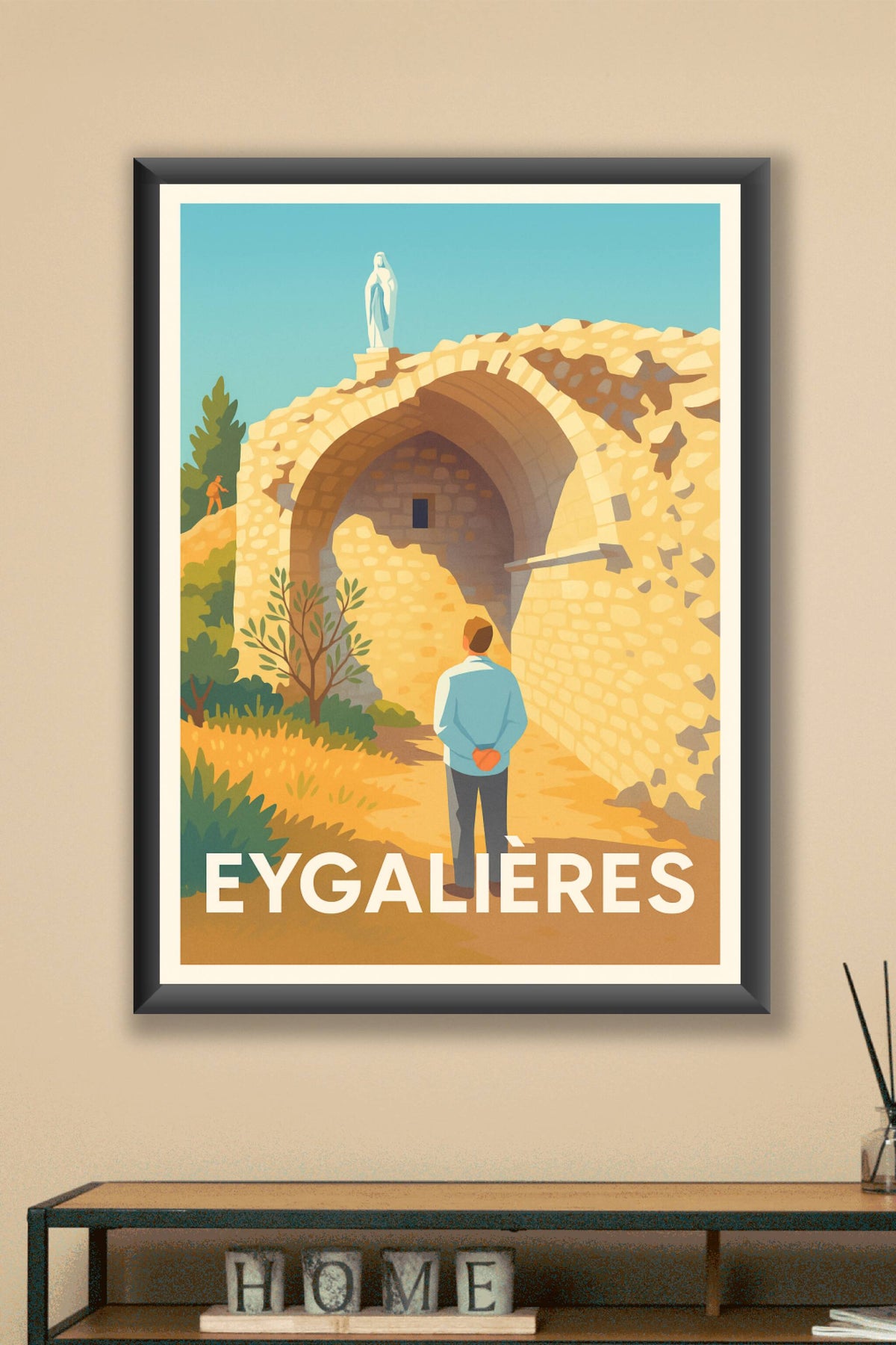 Affiche Eygalières — Le charme authentique provençal · poster d'art de Eygalières