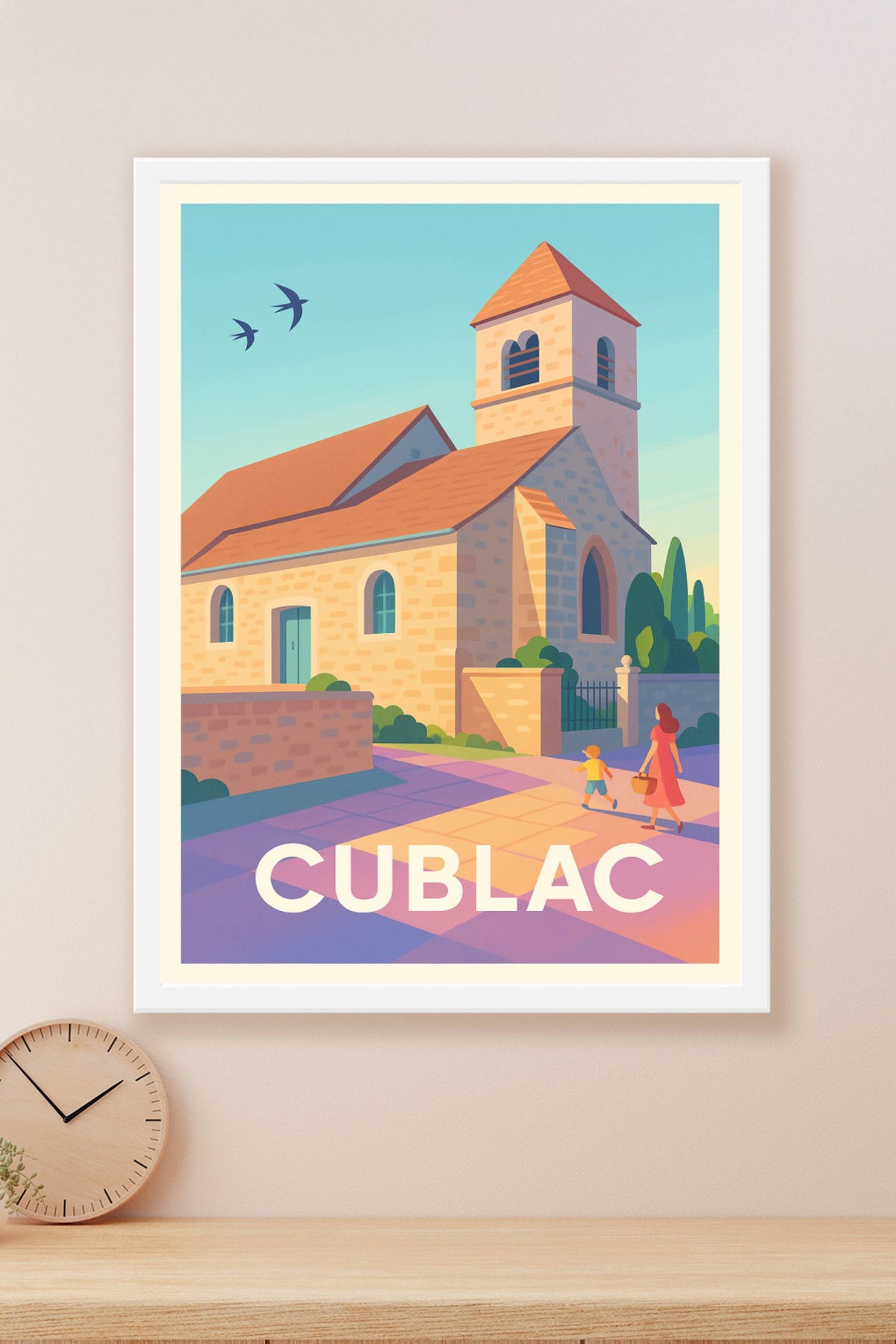Affiche Cublac — Sérénité et charme au village · poster d'art de Cublac