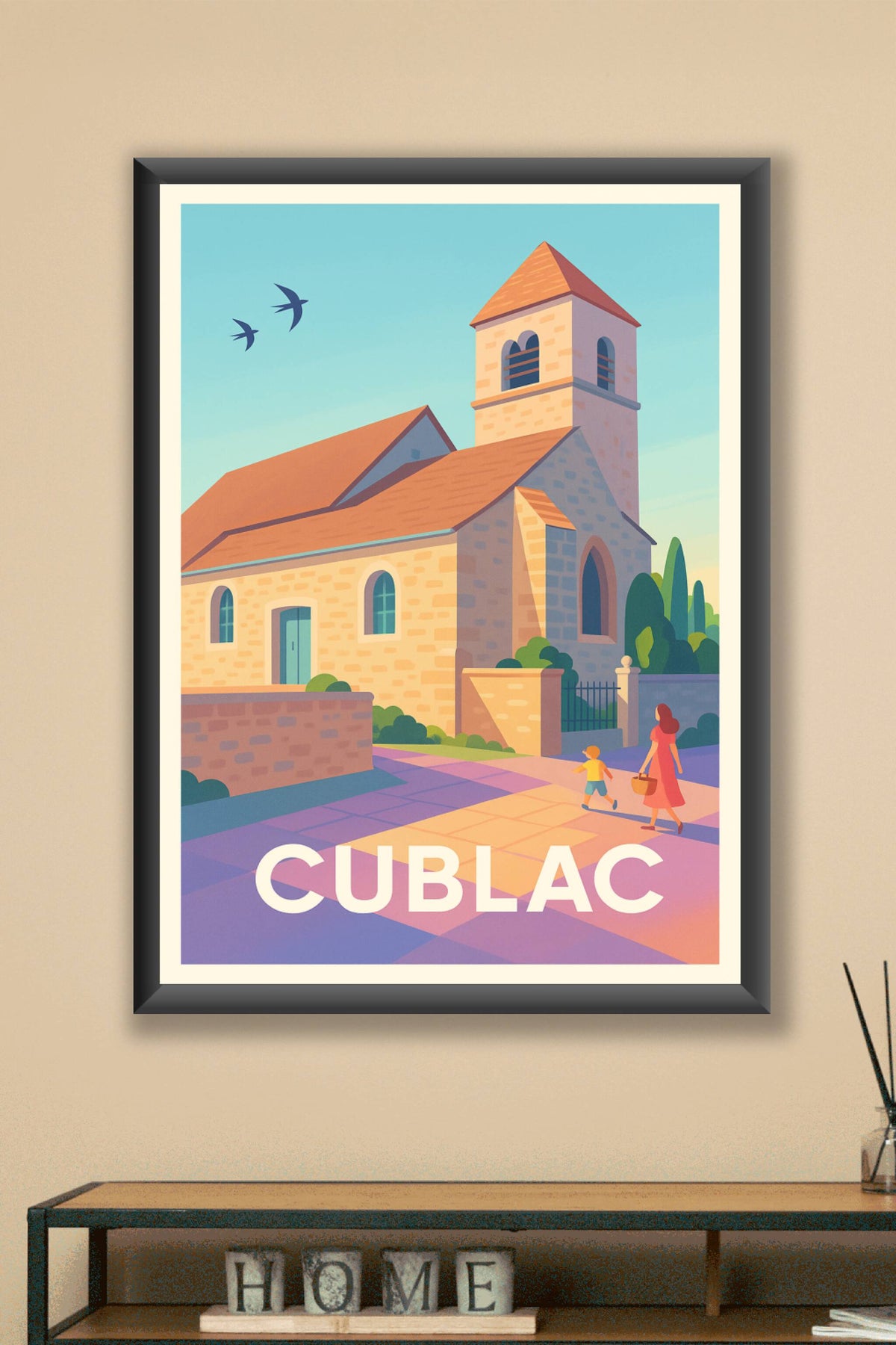 Affiche Cublac — Sérénité et charme au village · poster d'art de Cublac