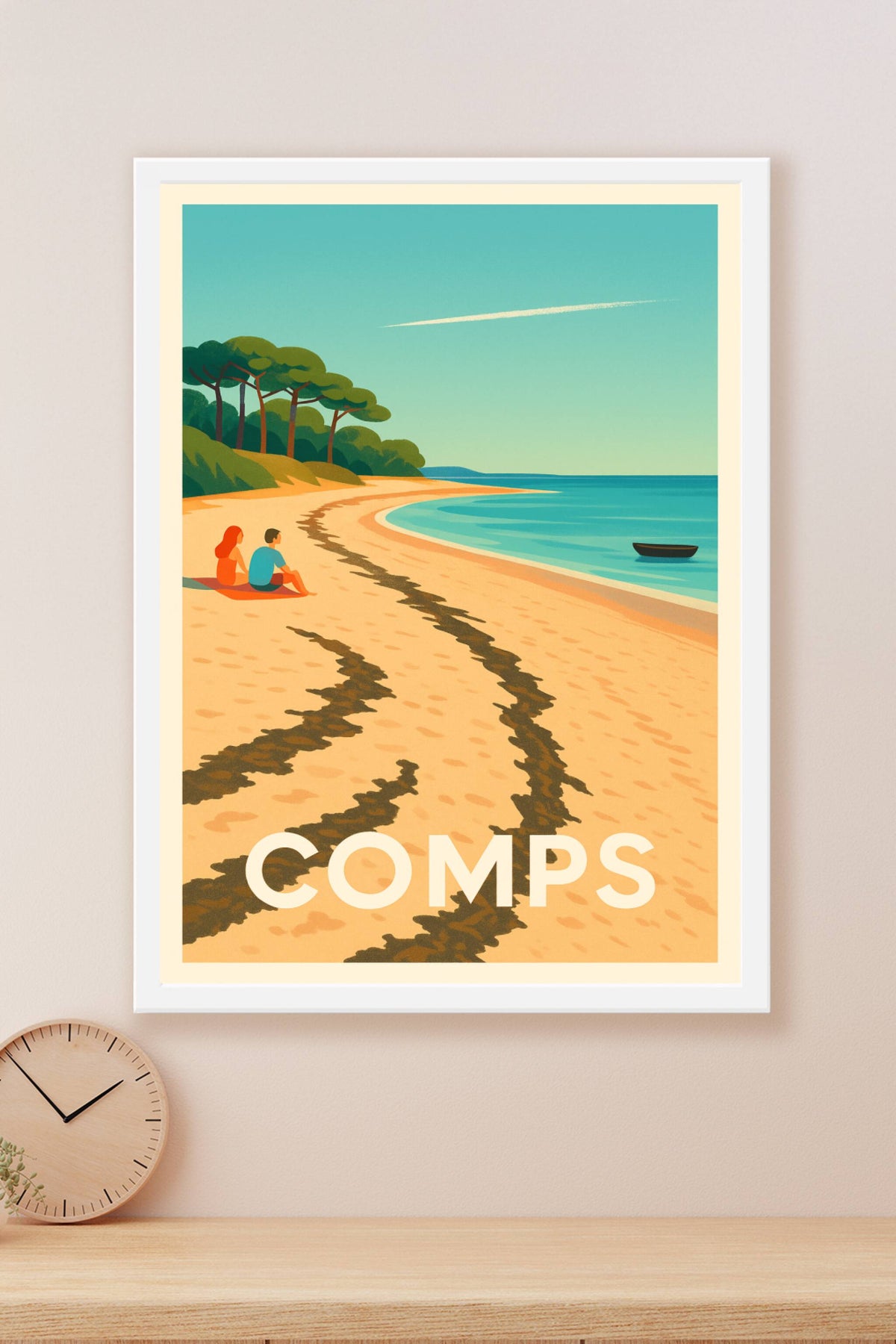 Affiche Comps — Échappée paisible au bord de la mer · poster d'art de Comps
