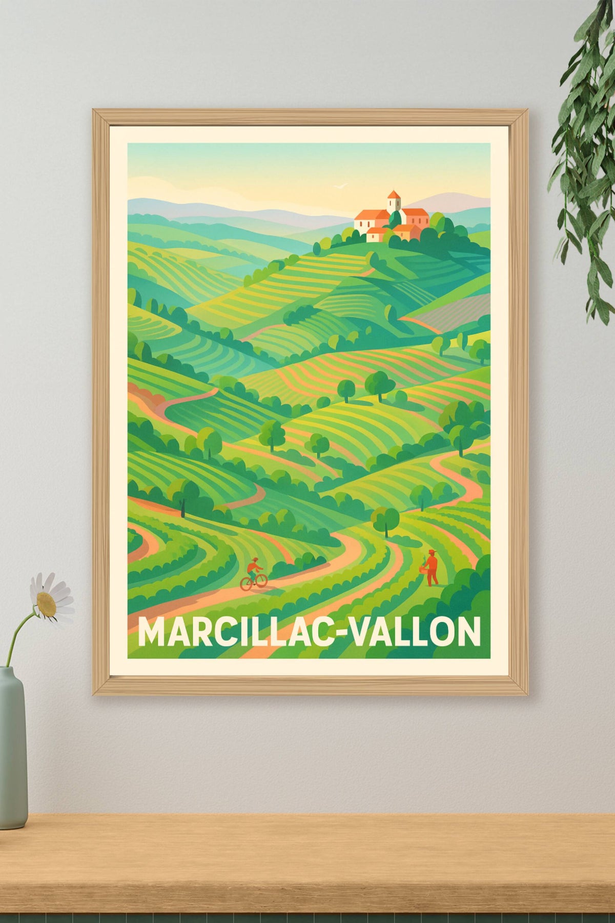 Affiche Marcillac-Vallon — Échappée verte au cœur des vignes · poster d'art de Marcillac-Vallon