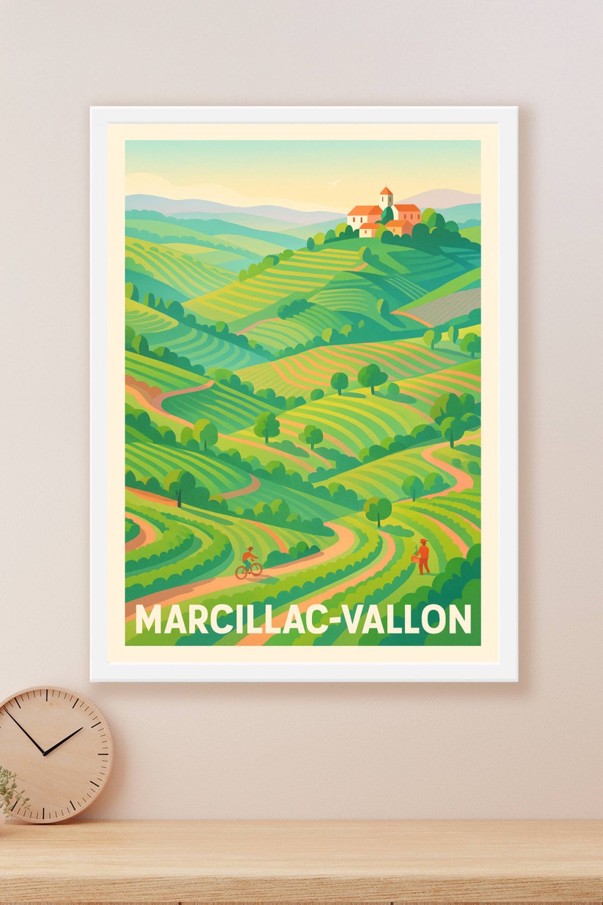 Affiche Marcillac-Vallon — Échappée verte au cœur des vignes · poster d'art de Marcillac-Vallon