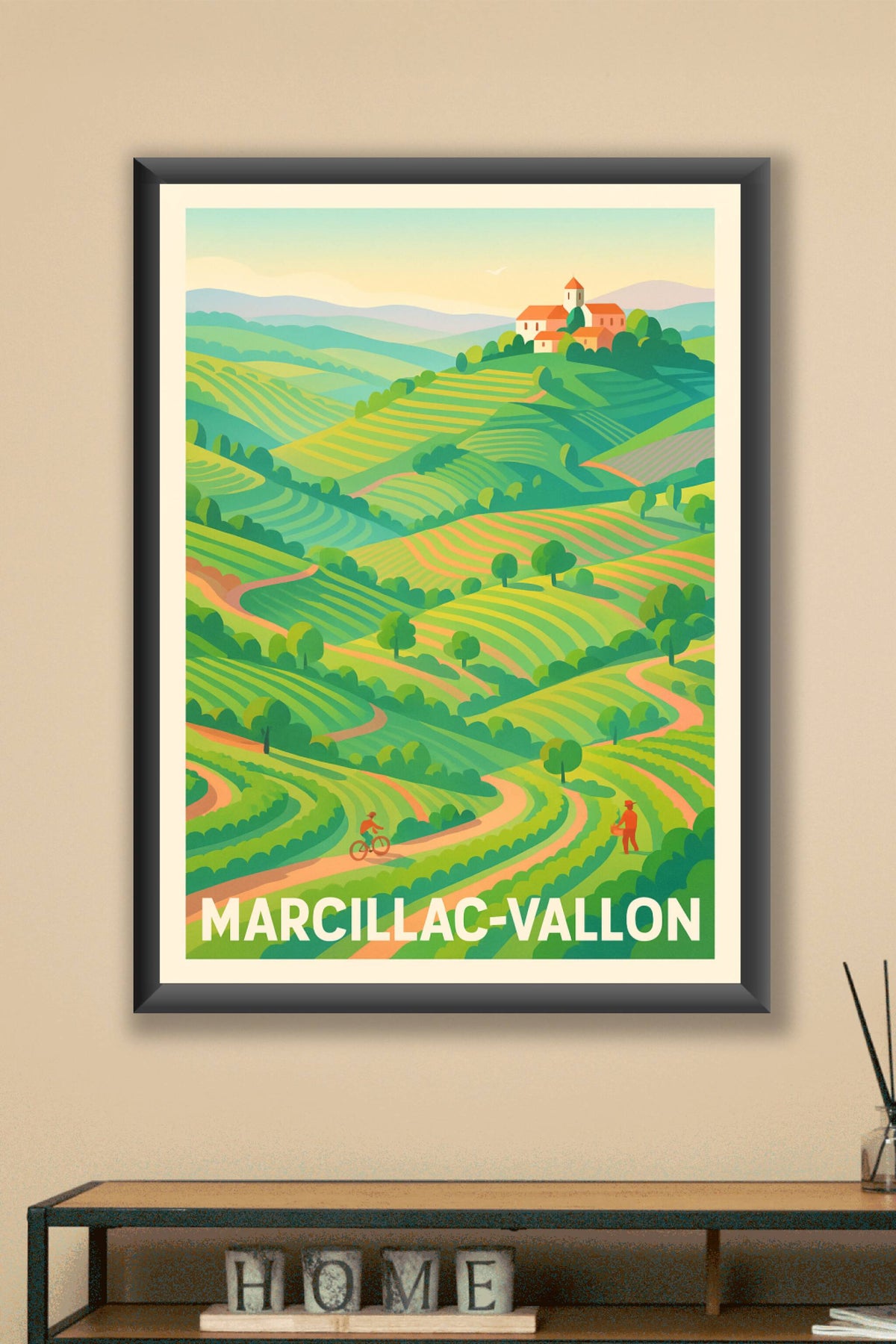 Affiche Marcillac-Vallon — Échappée verte au cœur des vignes · poster d'art de Marcillac-Vallon