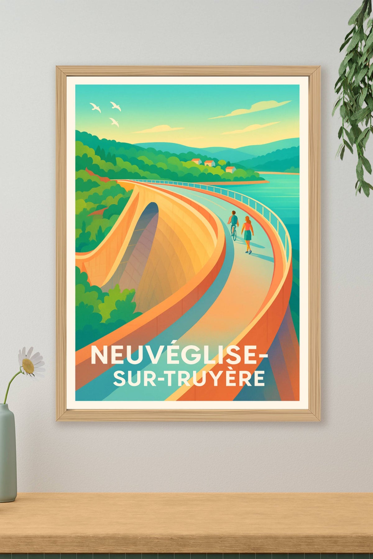 Affiche Neuvéglise-sur-Truyère — Escapade au cœur des paysages paisibles · poster d'art de Neuvéglise-sur-Truyère