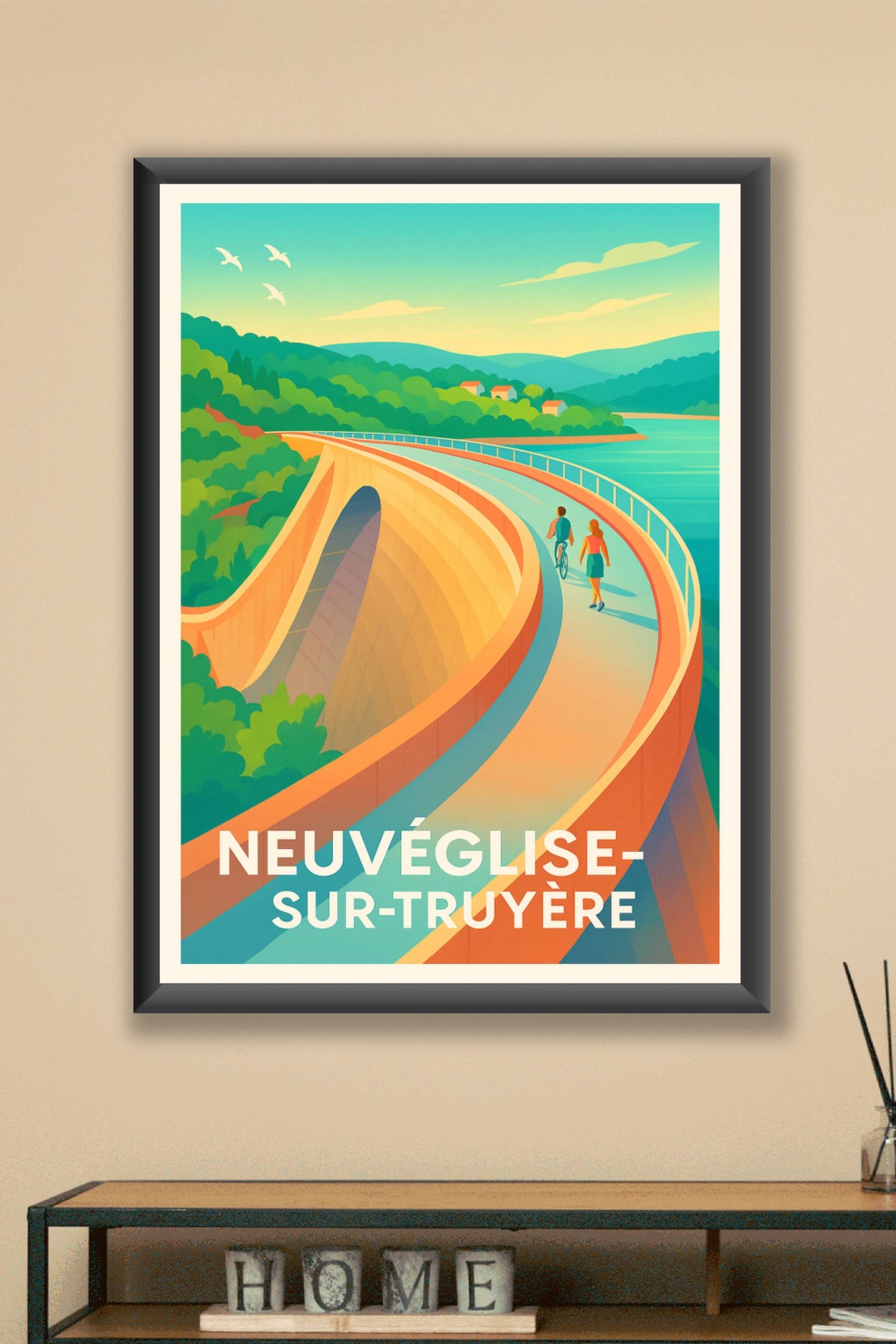 Affiche Neuvéglise-sur-Truyère — Escapade au cœur des paysages paisibles · poster d'art de Neuvéglise-sur-Truyère