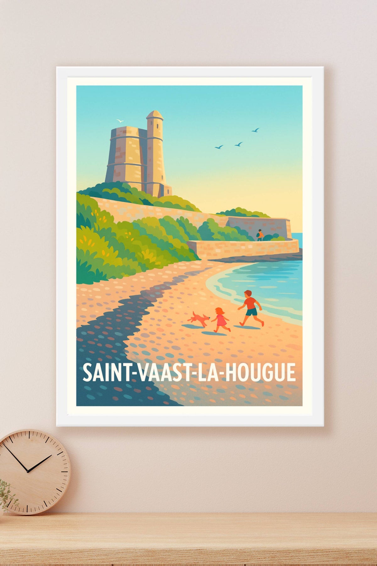 Affiche Saint-Vaast-la-Hougue — Escapade en bord de mer paisible · poster d'art de Saint-Vaast-la-Hougue