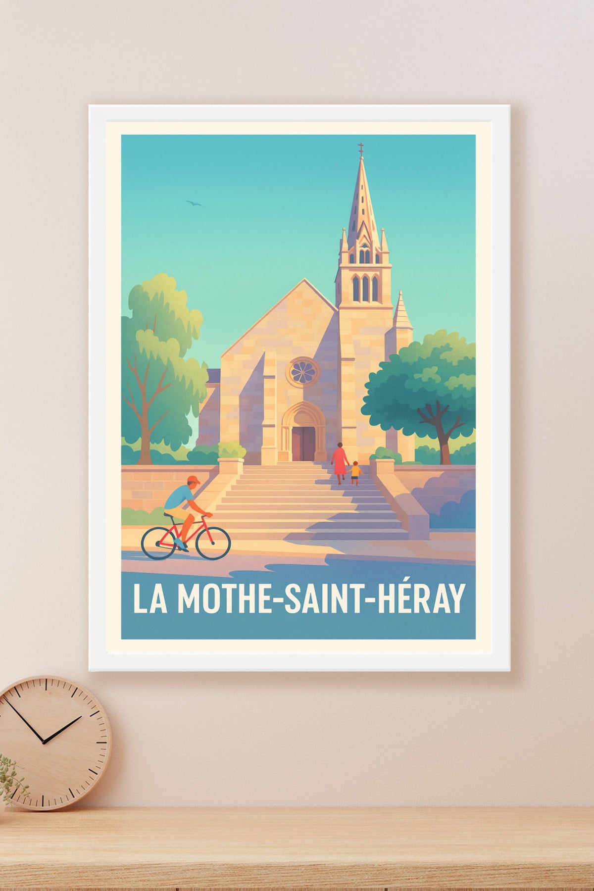 Affiche La Mothe-Saint-Héray — Charme et sérénité au cœur de la ville · poster d'art de La Mothe-Saint-Héray