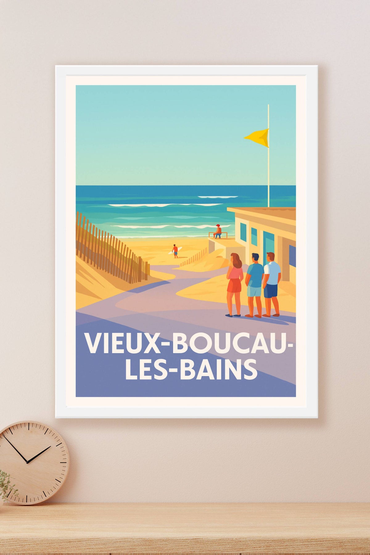 Affiche Vieux-Boucau-les-Bains — Plages et Ambiance Balnéaire · poster d'art de Vieux-Boucau-les-Bains