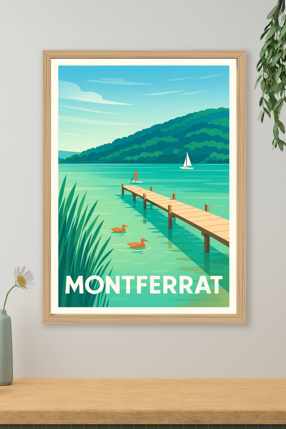 Affiche Montferrat — Escapade paisible au bord de l'eau · poster d'art de Montferrat