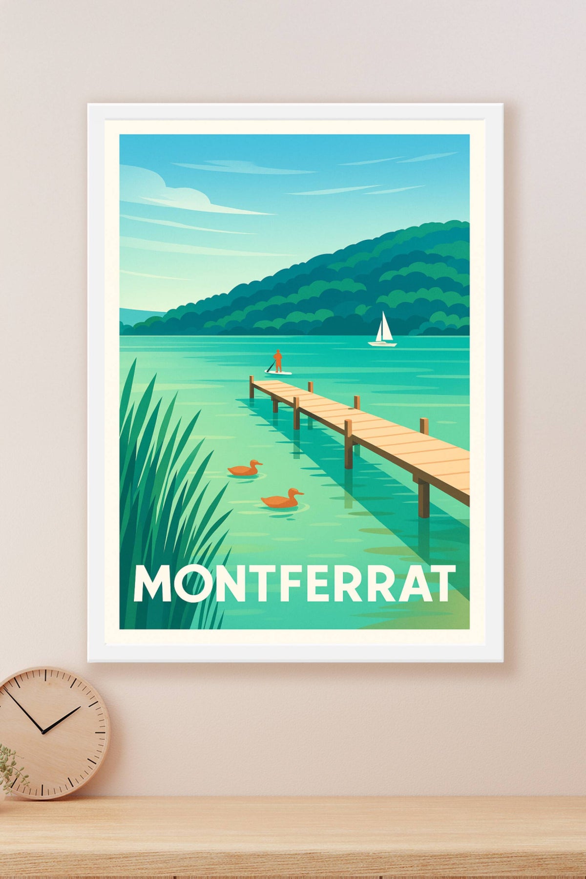 Affiche Montferrat — Escapade paisible au bord de l'eau · poster d'art de Montferrat