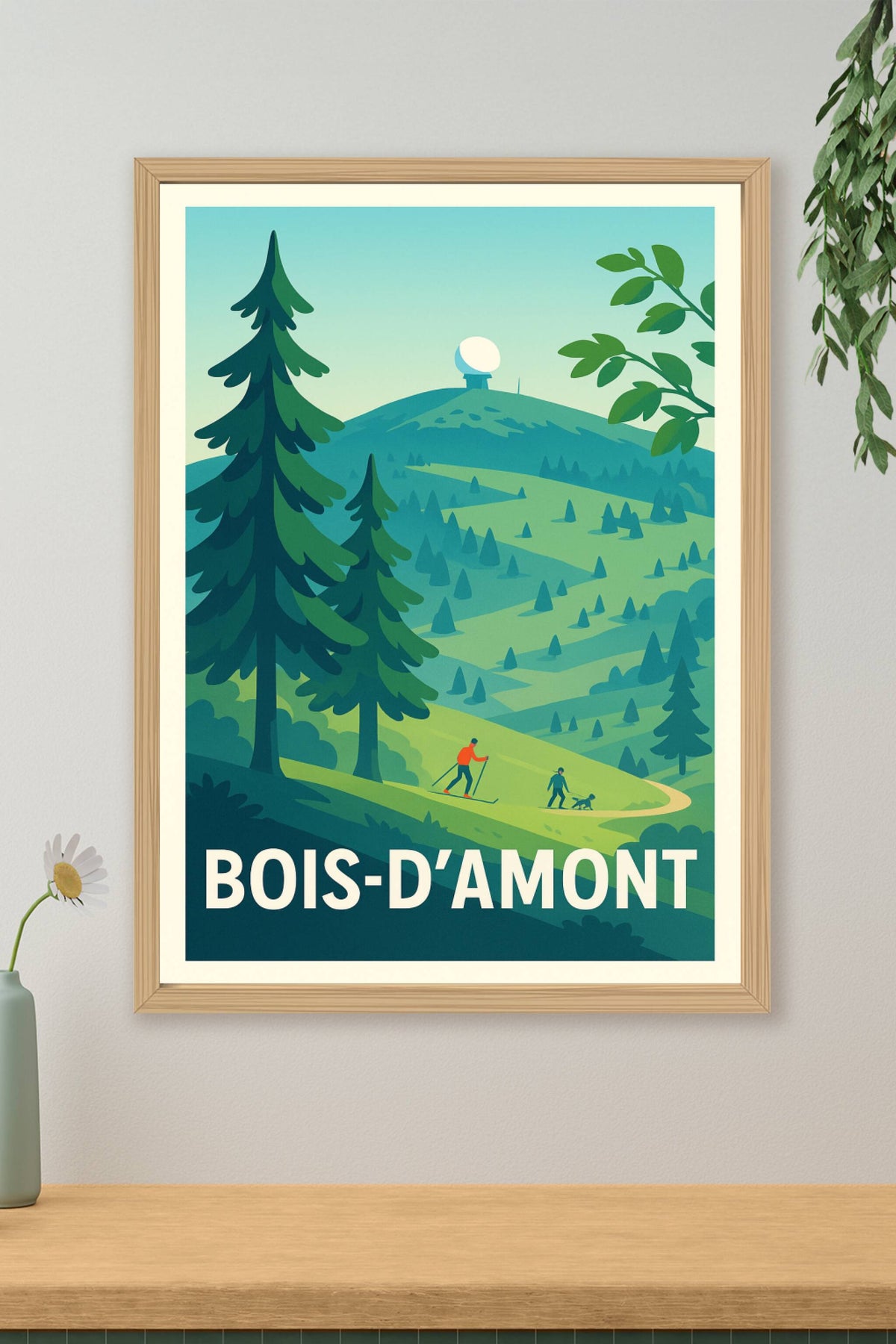 Affiche Bois-d'Amont — Évasion nature et sports d'hiver · poster d'art de Bois-d'Amont