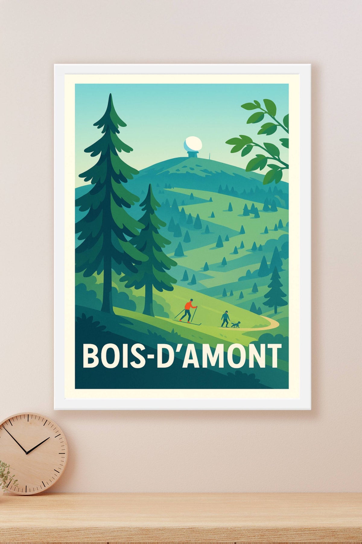 Affiche Bois-d'Amont — Évasion nature et sports d'hiver · poster d'art de Bois-d'Amont
