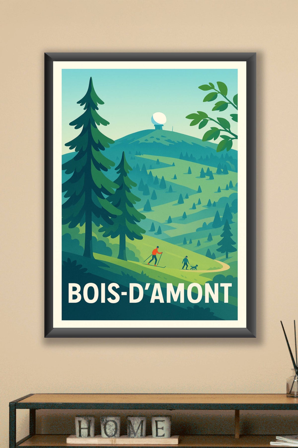 Affiche Bois-d'Amont — Évasion nature et sports d'hiver · poster d'art de Bois-d'Amont