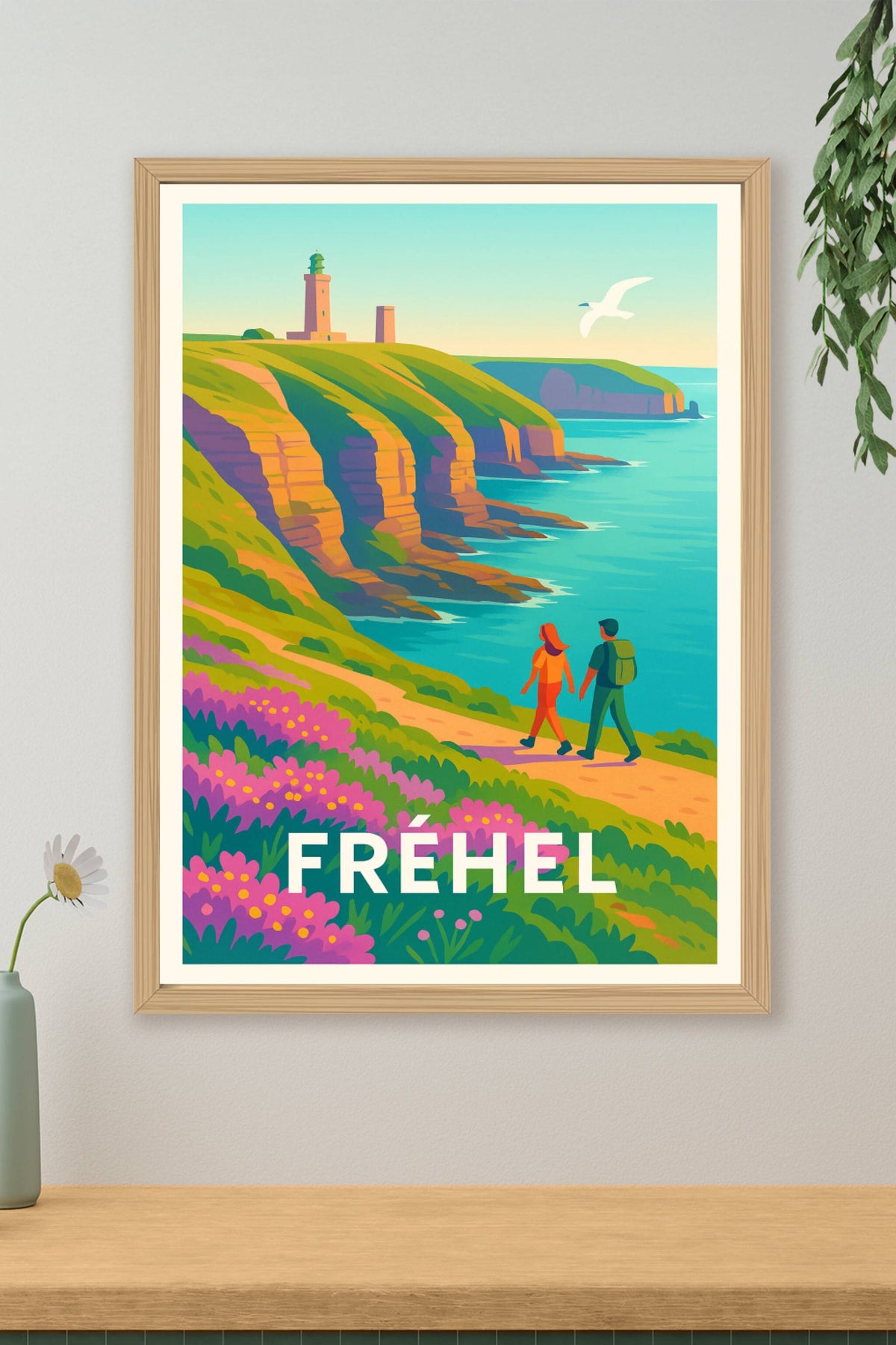 Affiche Fréhel — Balade au sommet des falaises · poster d'art de Fréhel
