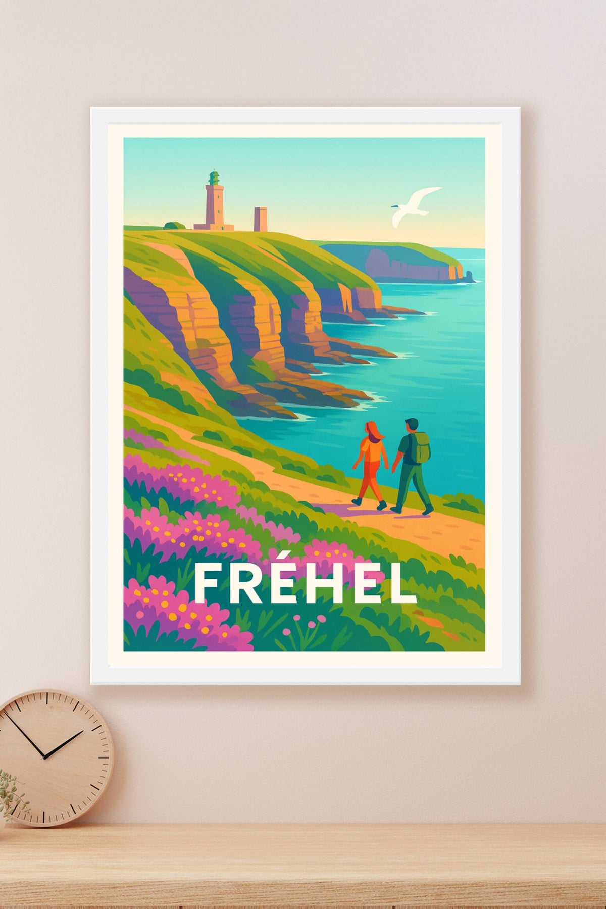 Affiche Fréhel — Balade au sommet des falaises · poster d'art de Fréhel