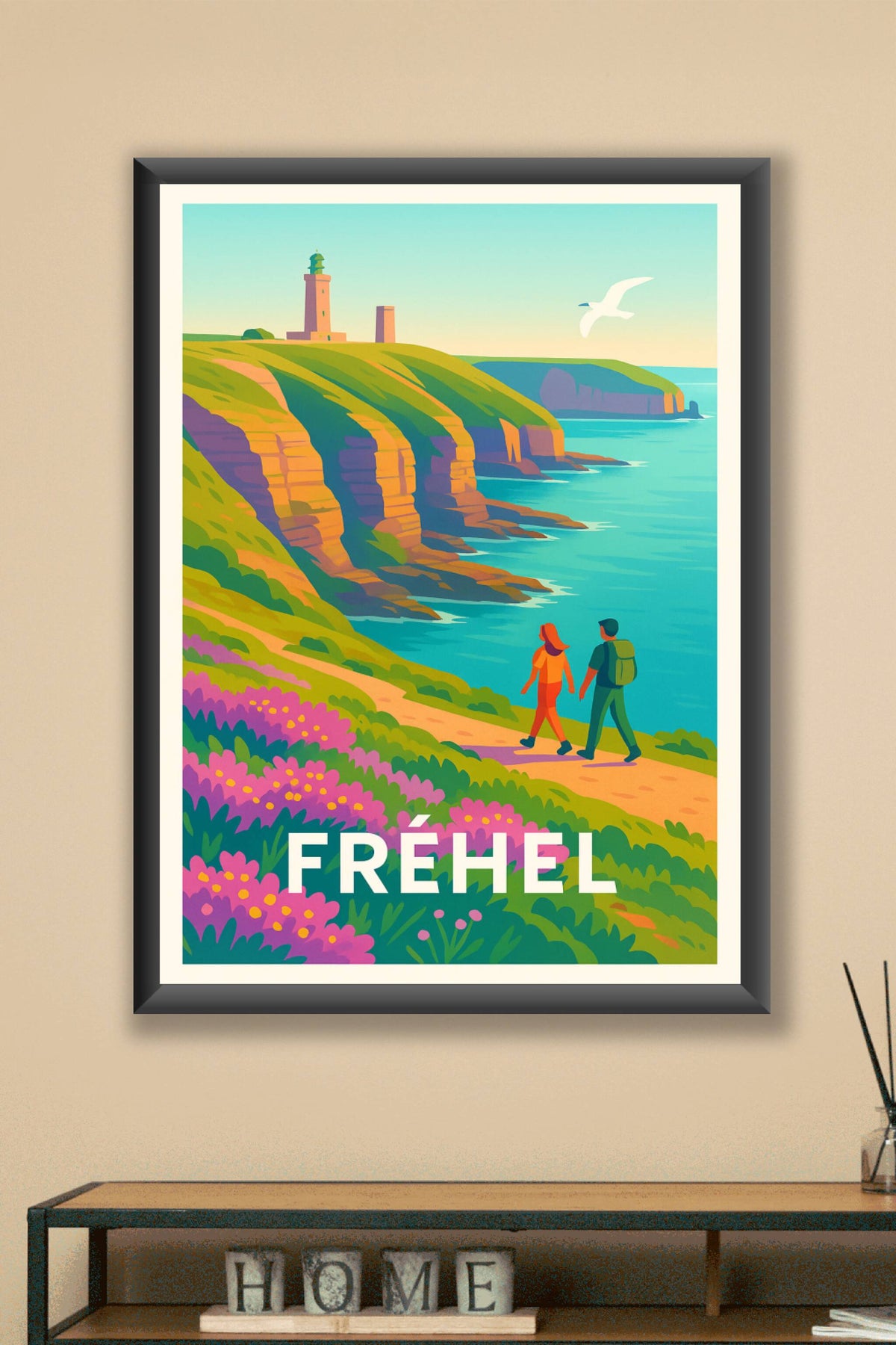 Affiche Fréhel — Balade au sommet des falaises · poster d'art de Fréhel