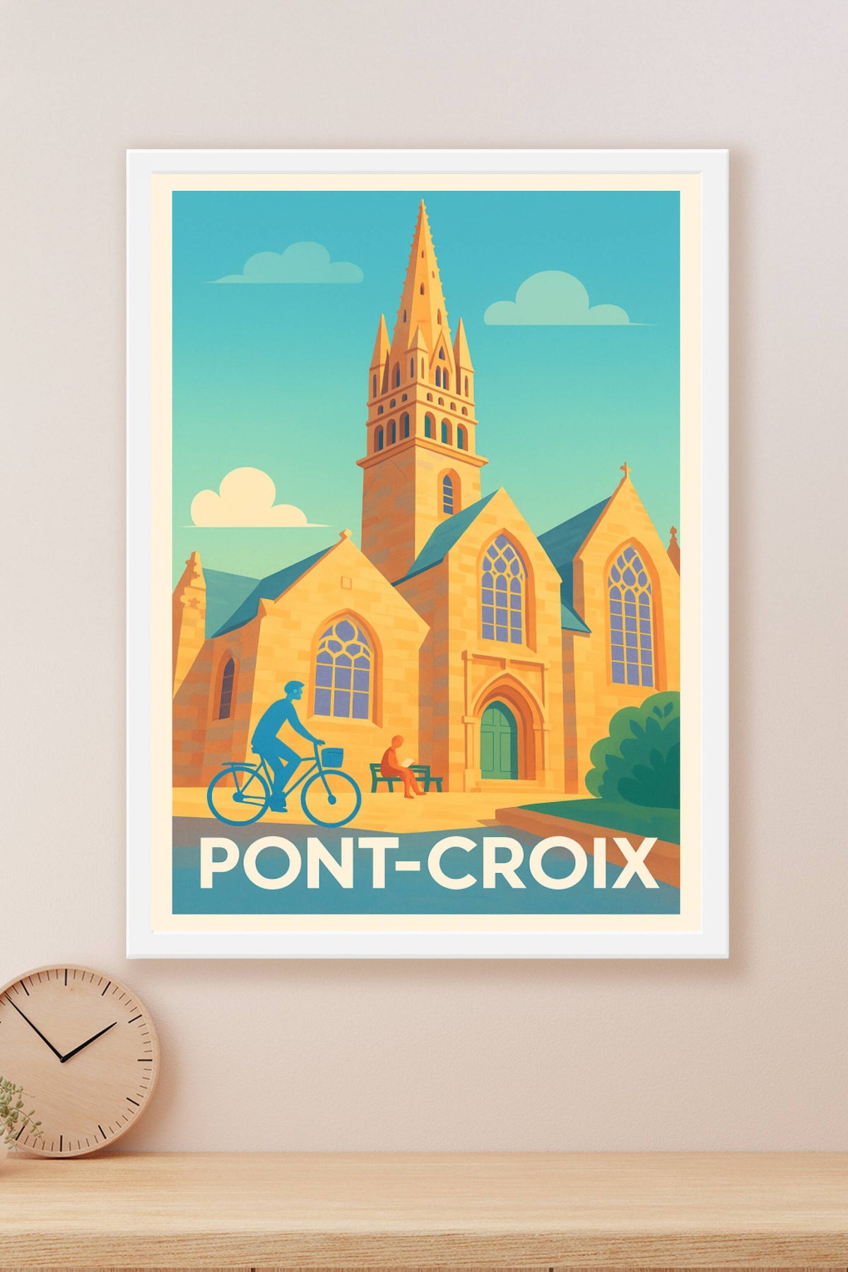 Affiche Pont-Croix — Charme architectural breton · poster d'art de Pont-Croix
