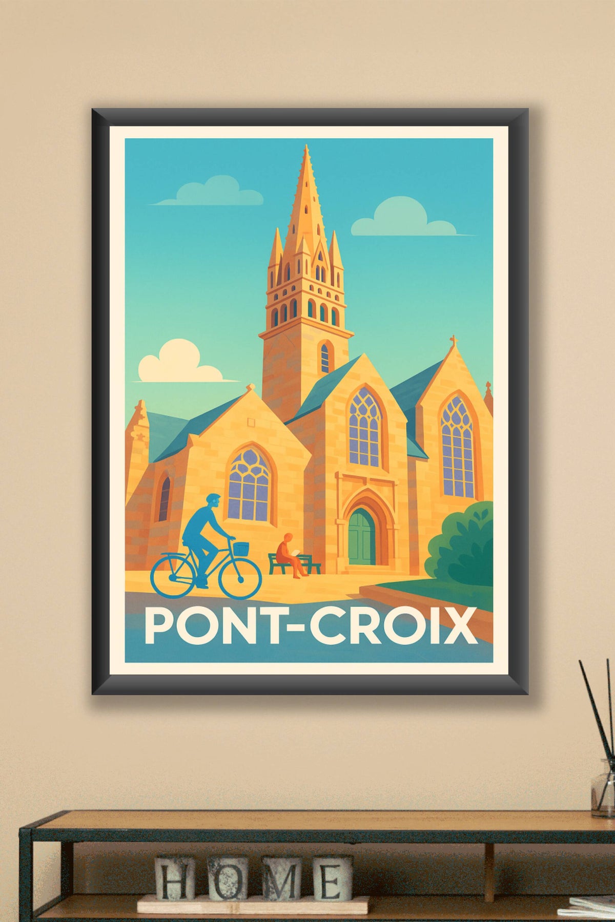 Affiche Pont-Croix — Charme architectural breton · poster d'art de Pont-Croix