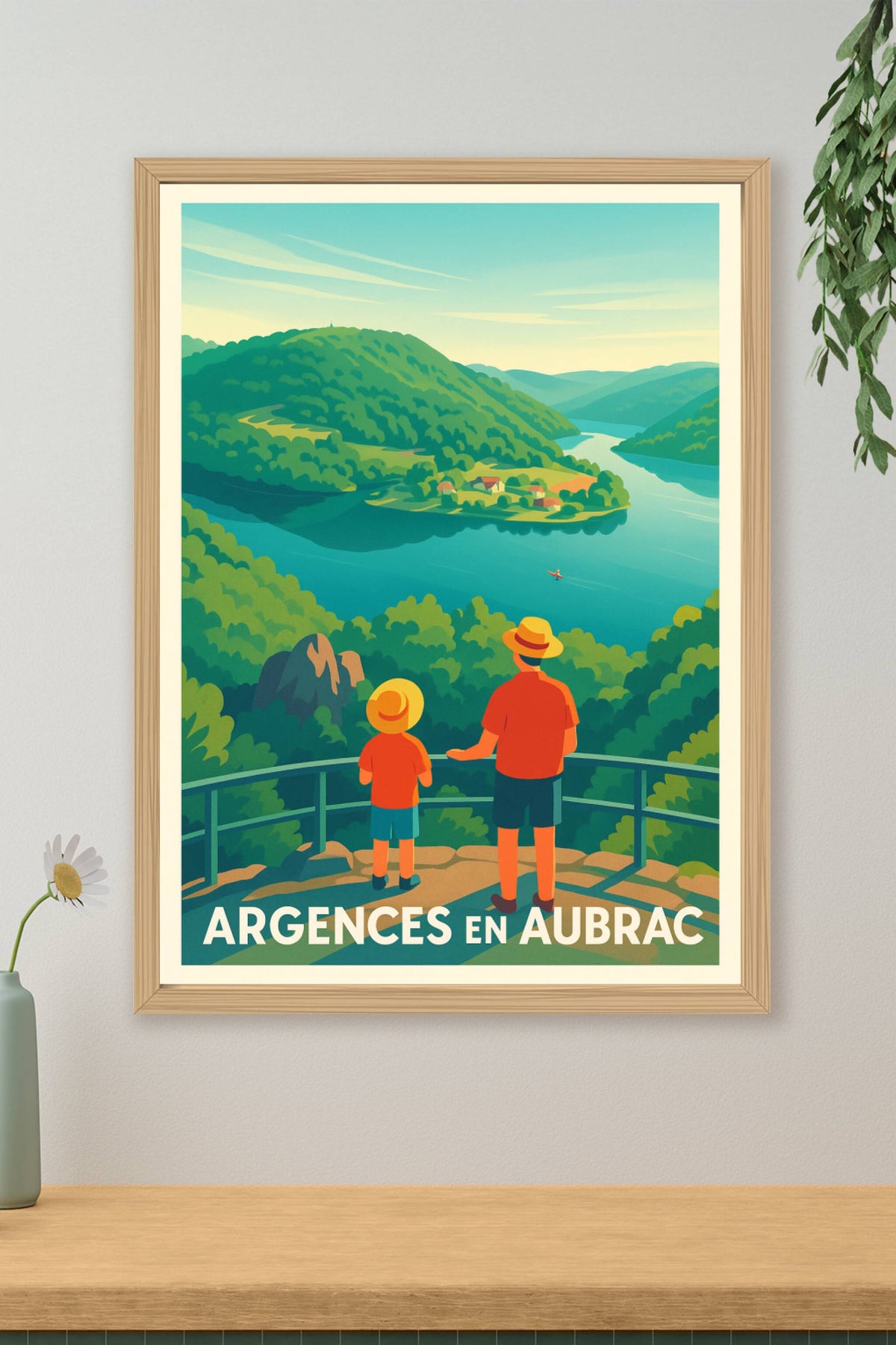 Affiche Argences en Aubrac — Vue panoramique nature et détente · poster d'art de Argences en Aubrac