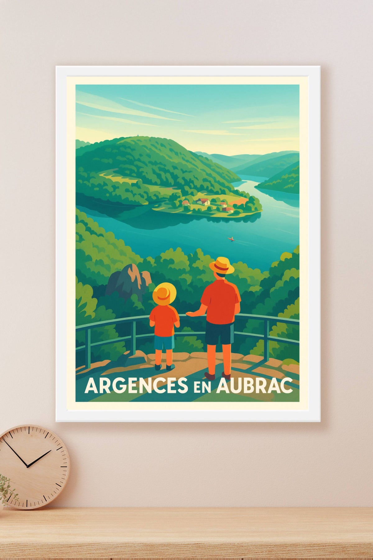 Affiche Argences en Aubrac — Vue panoramique nature et détente · poster d'art de Argences en Aubrac