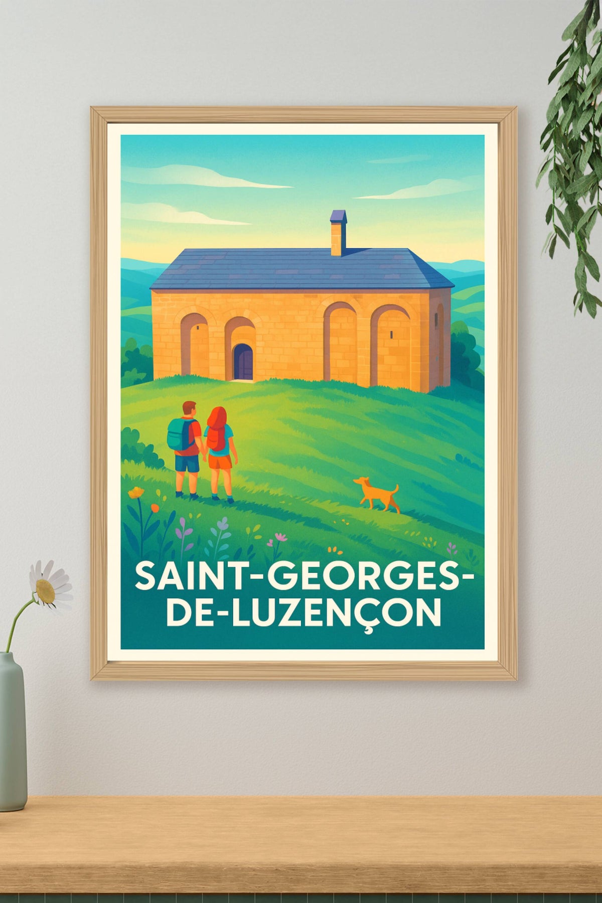 Affiche Saint-Georges-de-Luzençon — Escapade bucolique en pleine nature · poster d'art de Saint-Georges-de-Luzençon