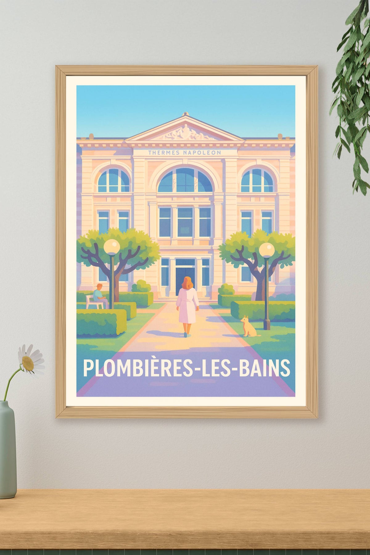 Affiche Plombières-les-Bains — Élégance et sérénité thermale · poster d'art de Plombières-les-Bains