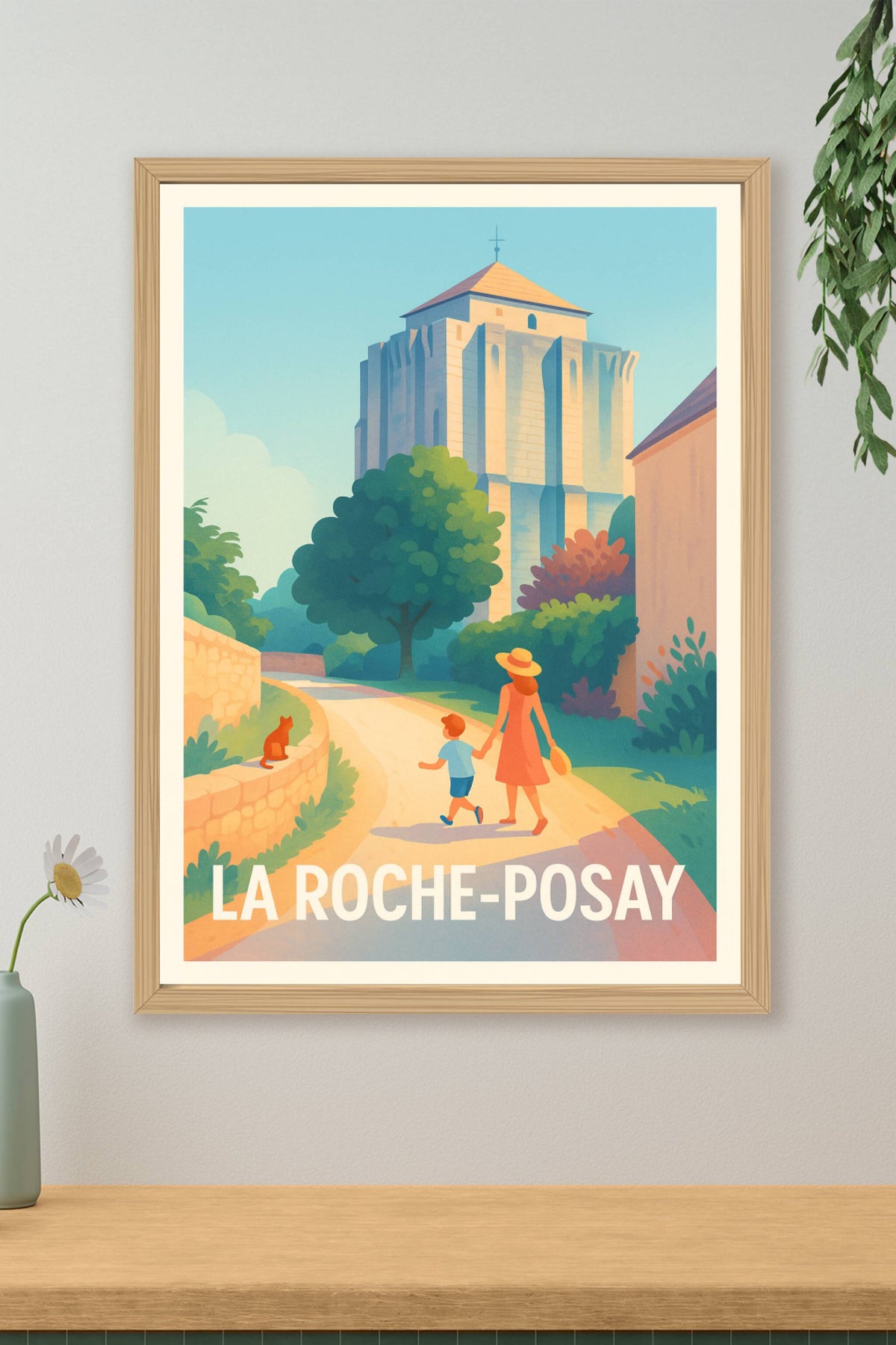Affiche La Roche-Posay — Promenade au cœur de la douceur · poster d'art de La Roche-Posay