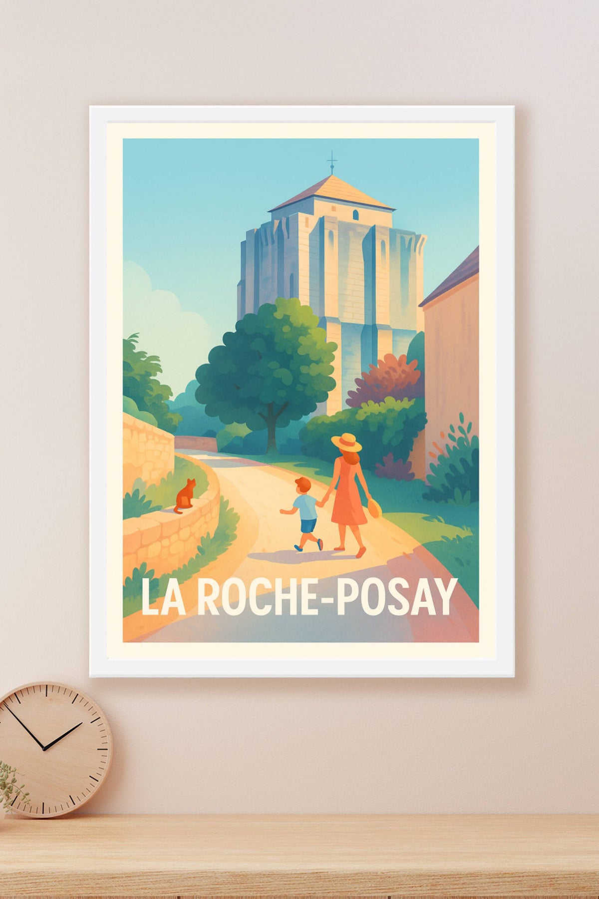 Affiche La Roche-Posay — Promenade au cœur de la douceur · poster d'art de La Roche-Posay