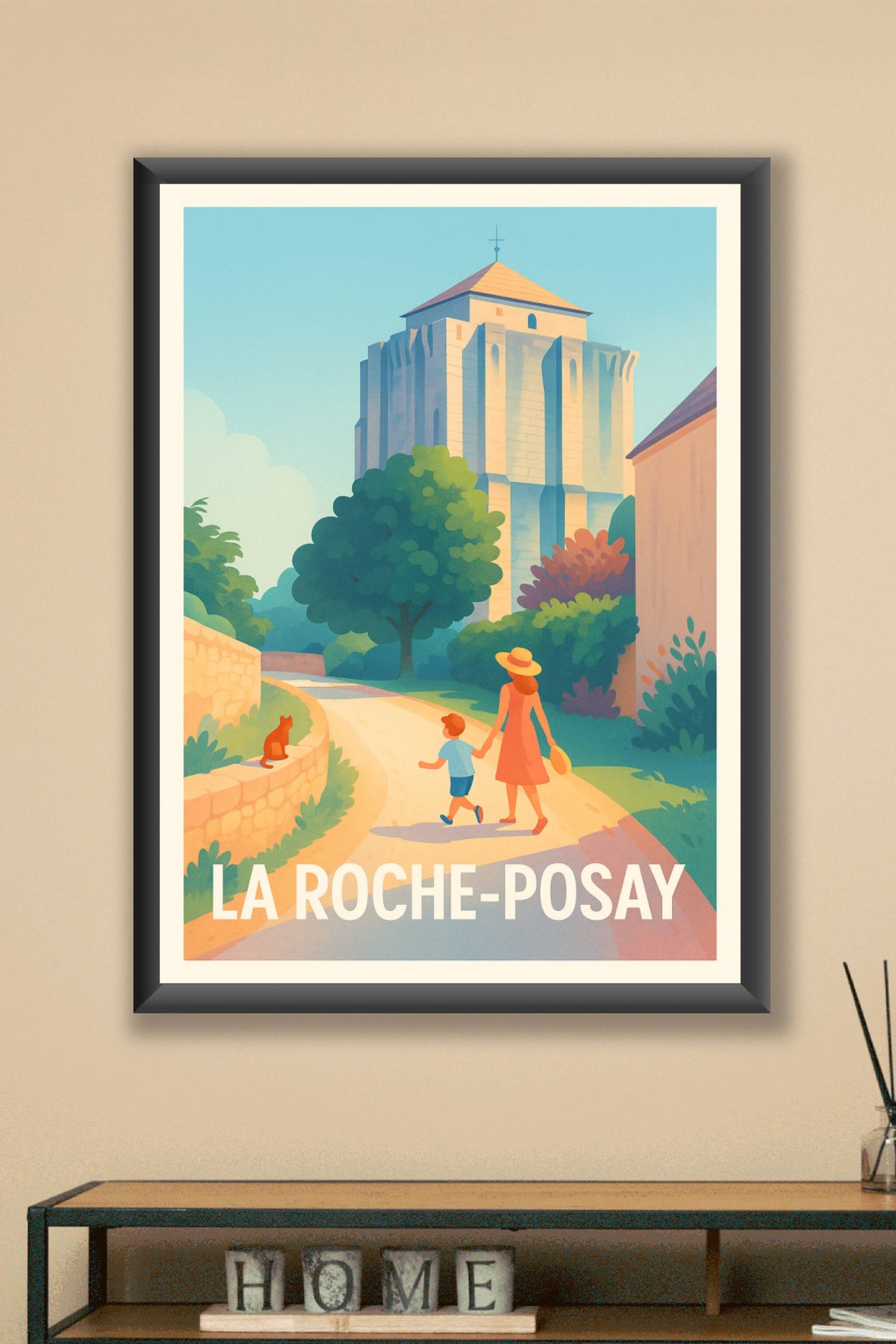 Affiche La Roche-Posay — Promenade au cœur de la douceur · poster d'art de La Roche-Posay
