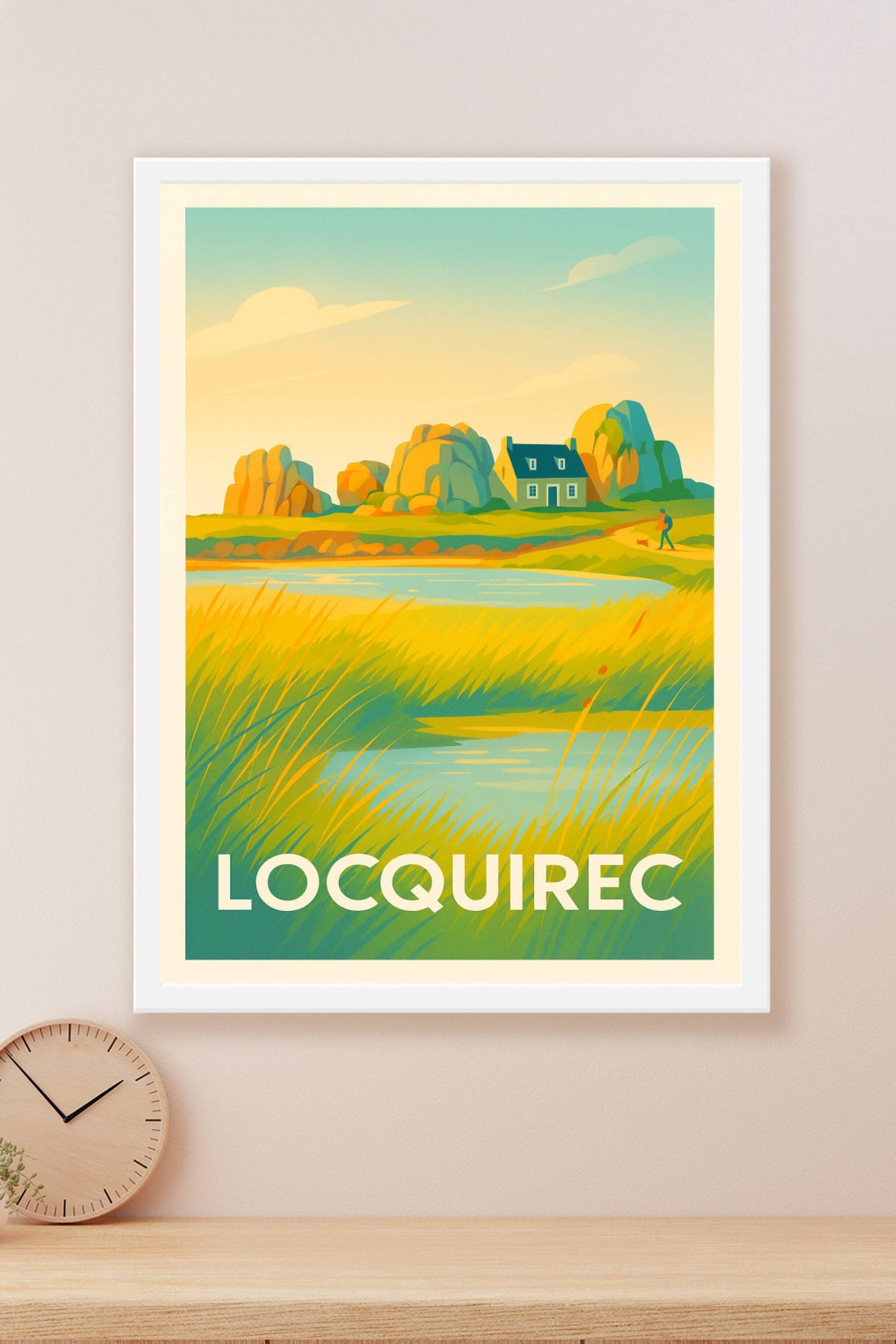 Affiche Locquirec — L'évasion bretonne entre mer et campagne · poster d'art de Locquirec